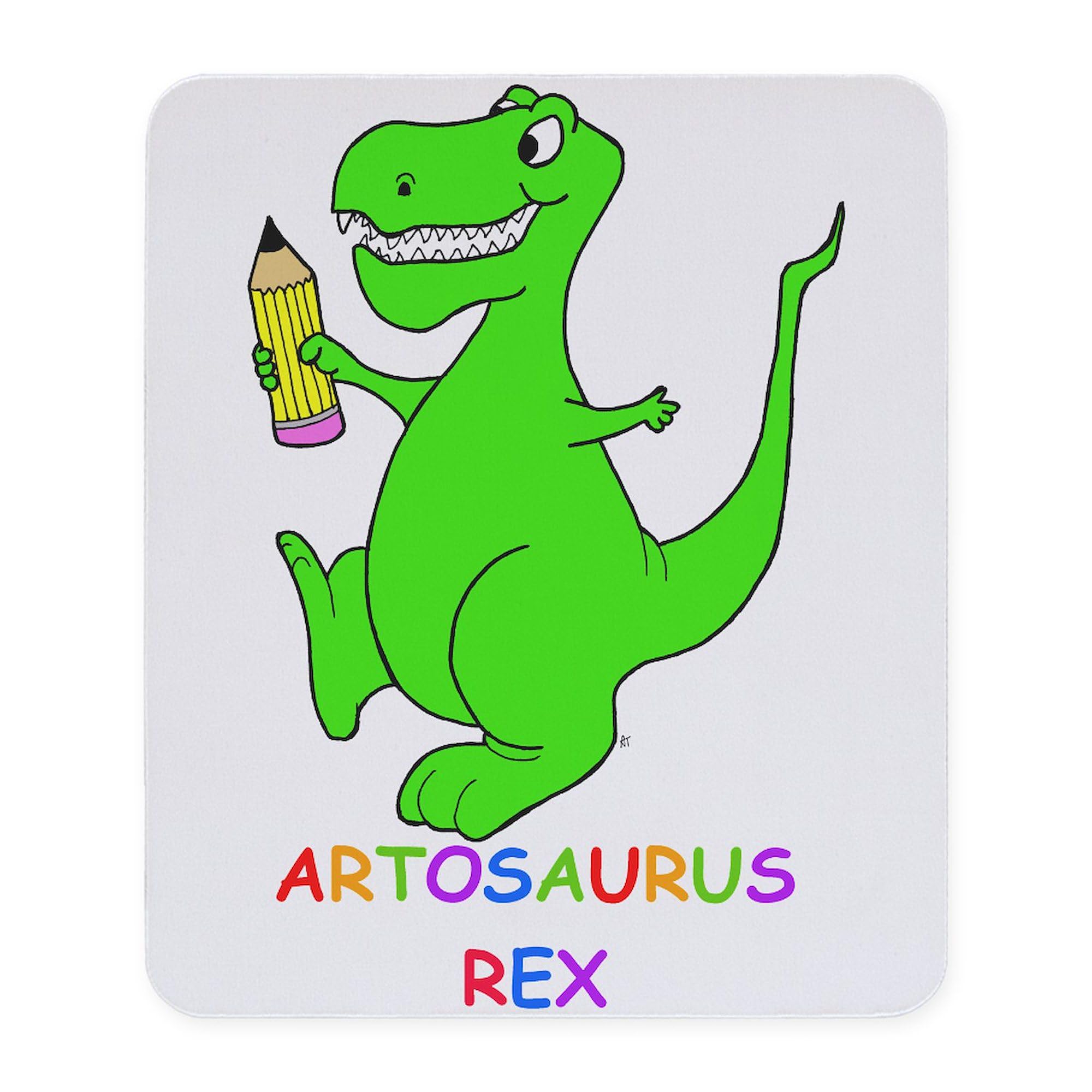 Artosaurus Rex Non-Slip Rubber Gaming Mouse Pad - Dinosaur Design Computer Desk Accessory for Office, Home & Gaming Setup | CafePress