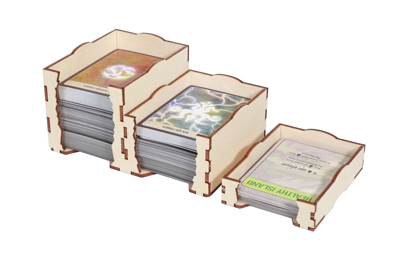 Premium Wooden Game Organizer for Spirit Island - Broken Token Compatible Board Game Storage Box with Custom Trays | Perfect for Tabletop Gaming & Organized Game Nights