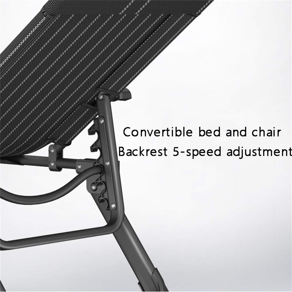 Adjustable Folding Textilene Lounge Chair for Outdoor - 5 Position Reclining Patio, Beach, Pool & Lawn Chaise - Perfect for Camping, Sunbathing & Relaxing in Backyard, Garden or Seaside