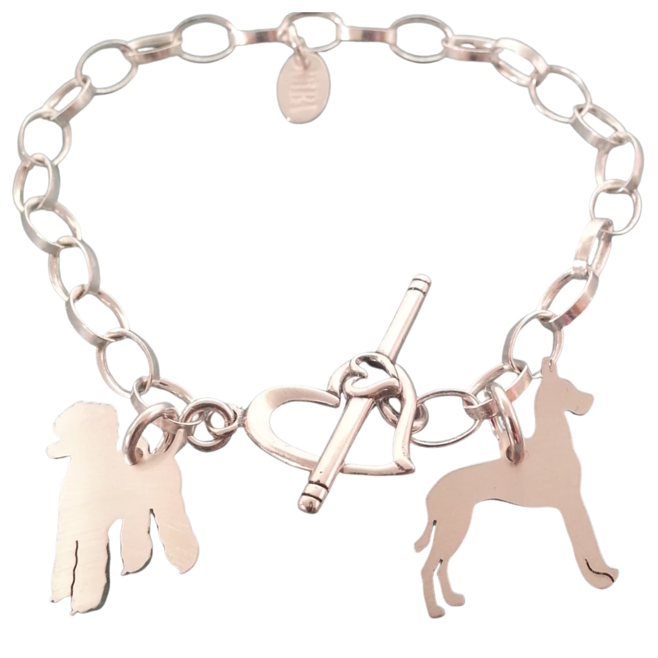 925 Sterling Silver Dog Charm Bracelet for Pet Lovers & Gifts