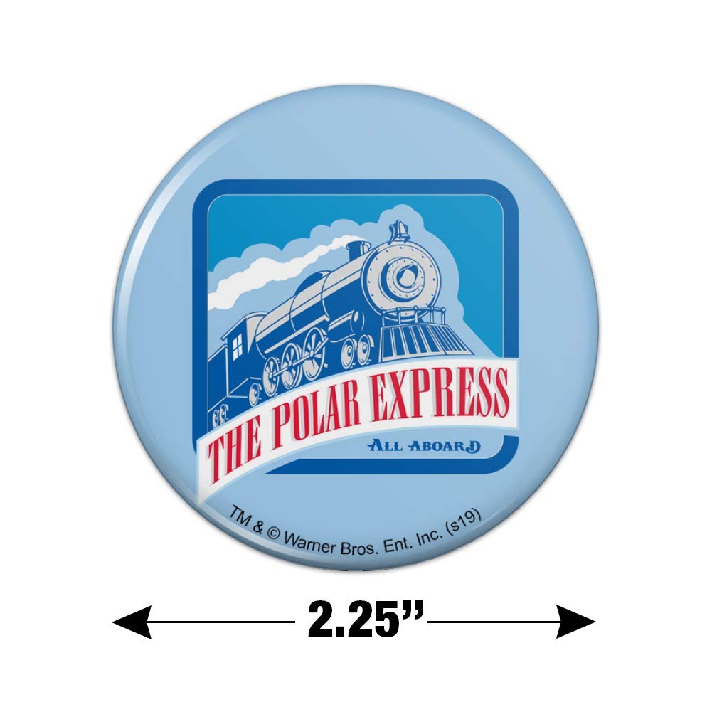 The Polar Express All Aboard Kitchen Refrigerator Locker Button Magnet - Fun Train-Themed Decorative Fridge Magnet for Home, Office & Dorm Room Decor