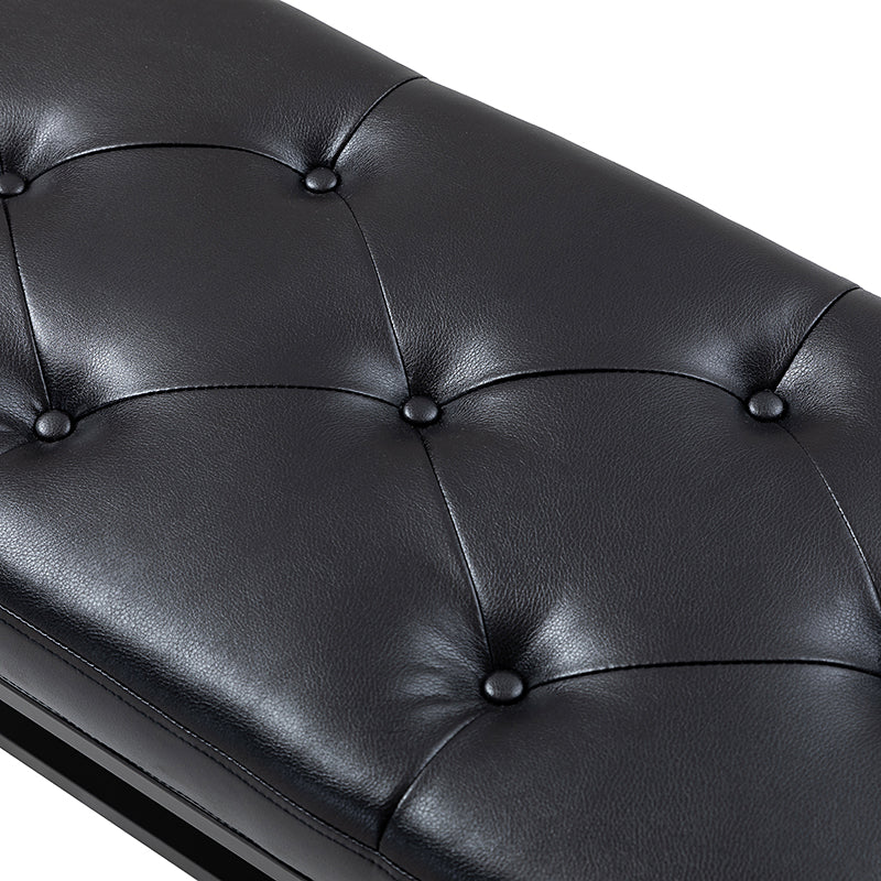 Johannes Upholstered Bench - Stylish Storage Ottoman with Tufted Cushion, Modern Entryway Bench for Bedroom, Living Room & Hallway - Perfect for Seating, Storage & Home Decor