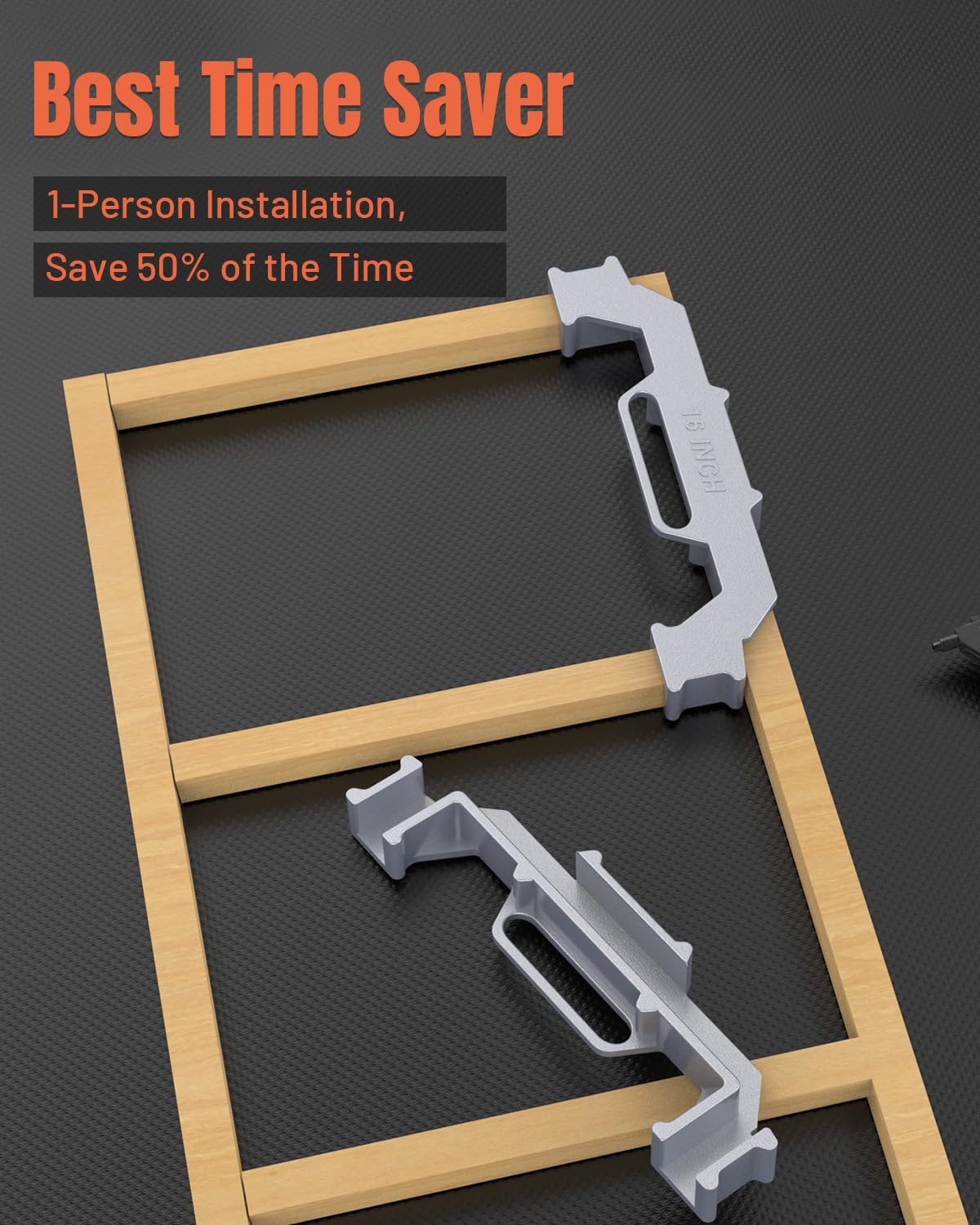 16 Inch Heavy Duty Framing Tool - 100% Cast Aluminum Wall Stud Framing Jig | Precision Measurement Tool for Drywall, Roofing, Flooring & Ladder Construction | Perfect for Professional Carpenters & DIY Home Improvement Projects