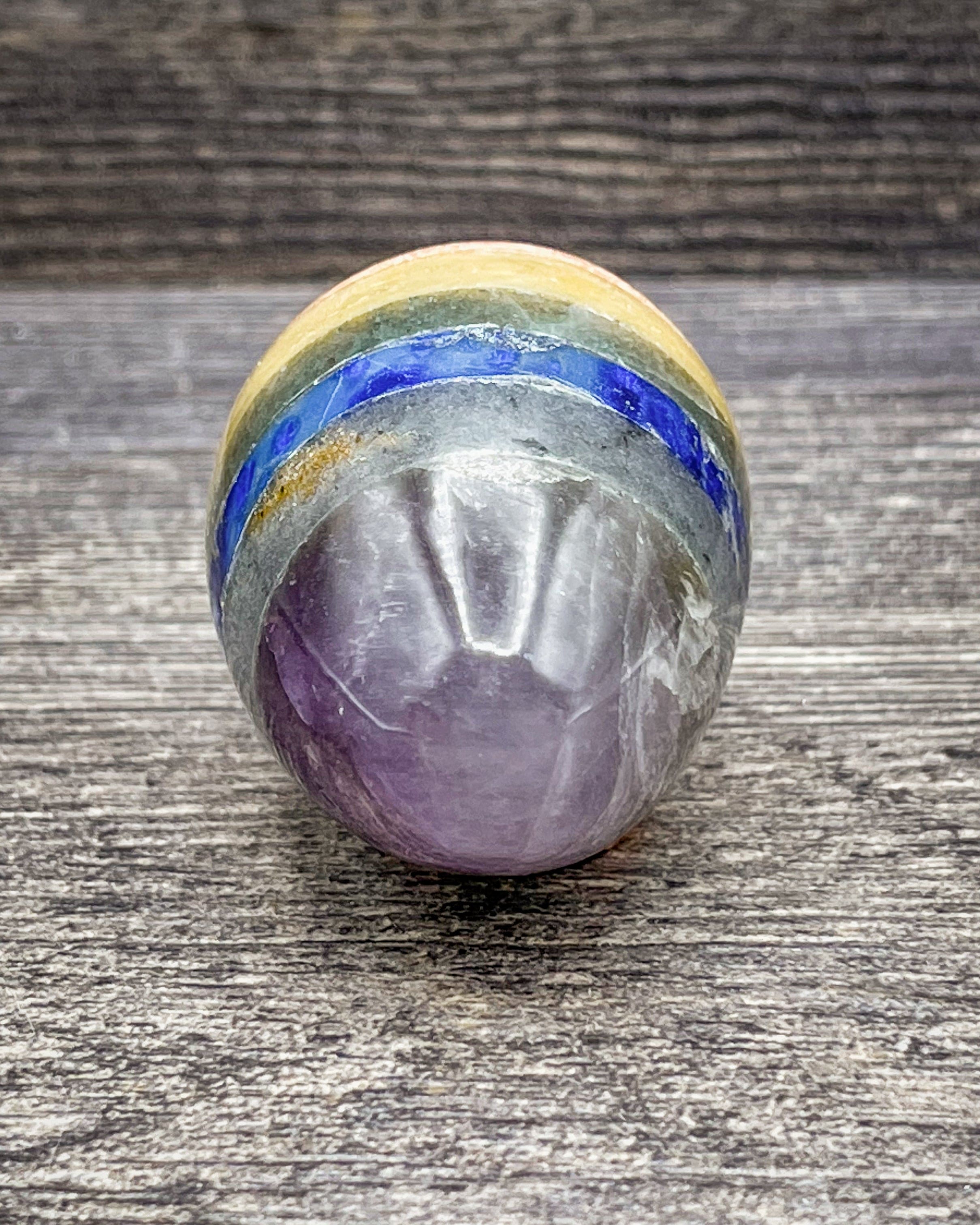 Handmade Chakra Egg Carving - Unique Spiritual Decor for Home & Meditation (Random Selection) - Perfect for Yoga Rooms, Altars & Healing Spaces