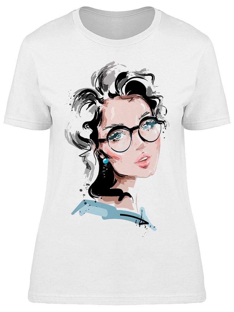 Trendy Women's Graphic T-Shirt with Glasses Print - Casual Fashion Tee for Everyday Wear, Street Style & Outfits