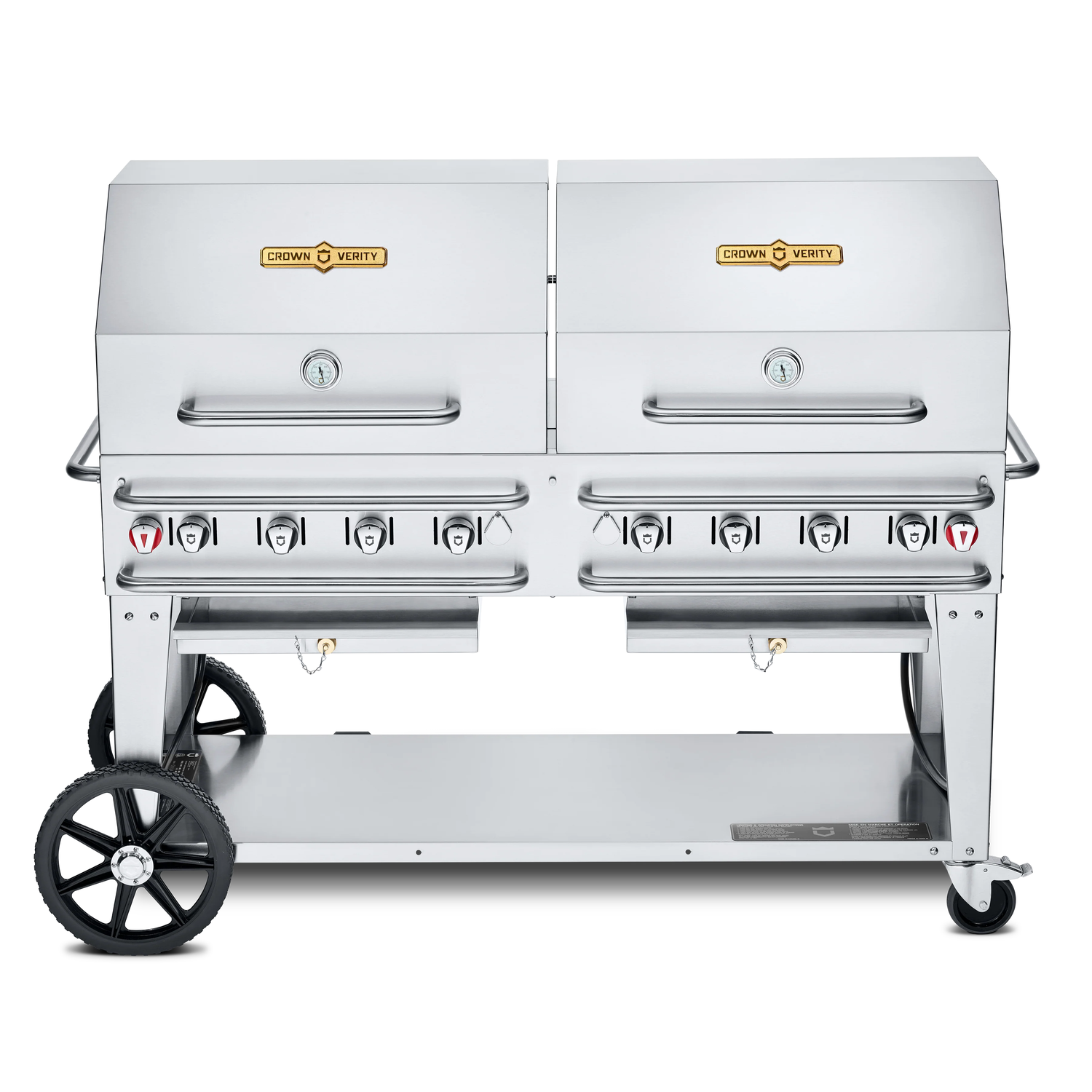 Crown Verity CV RCB 60RDP 60 Pro Series Commercial Propane Gas Grill - Perfect for Restaurants, Catering & Outdoor Cooking