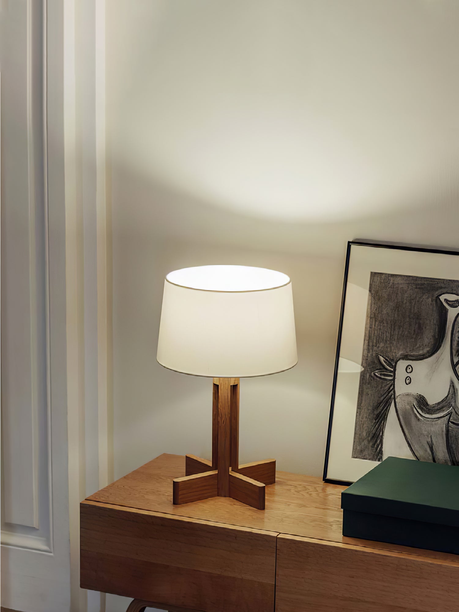 Compact Charm Table Lamp - Modern LED Nightstand Light for Bedroom, Living Room & Office - Soft Warm White Lighting for Reading & Relaxation