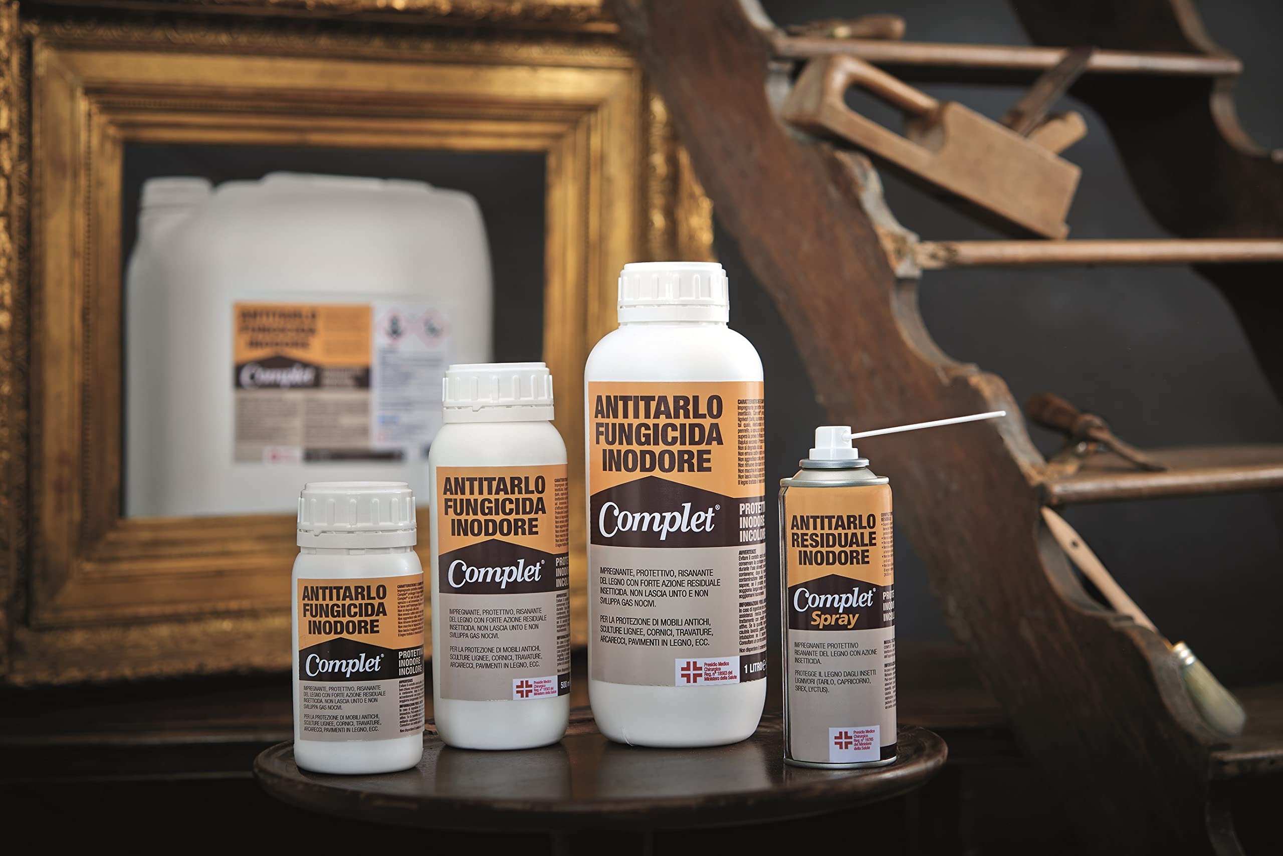 Antitarlo Complete Spray 400ml - Woodworm & Termite Treatment for Furniture, Wood & Home Protection | Indoor & Outdoor Use