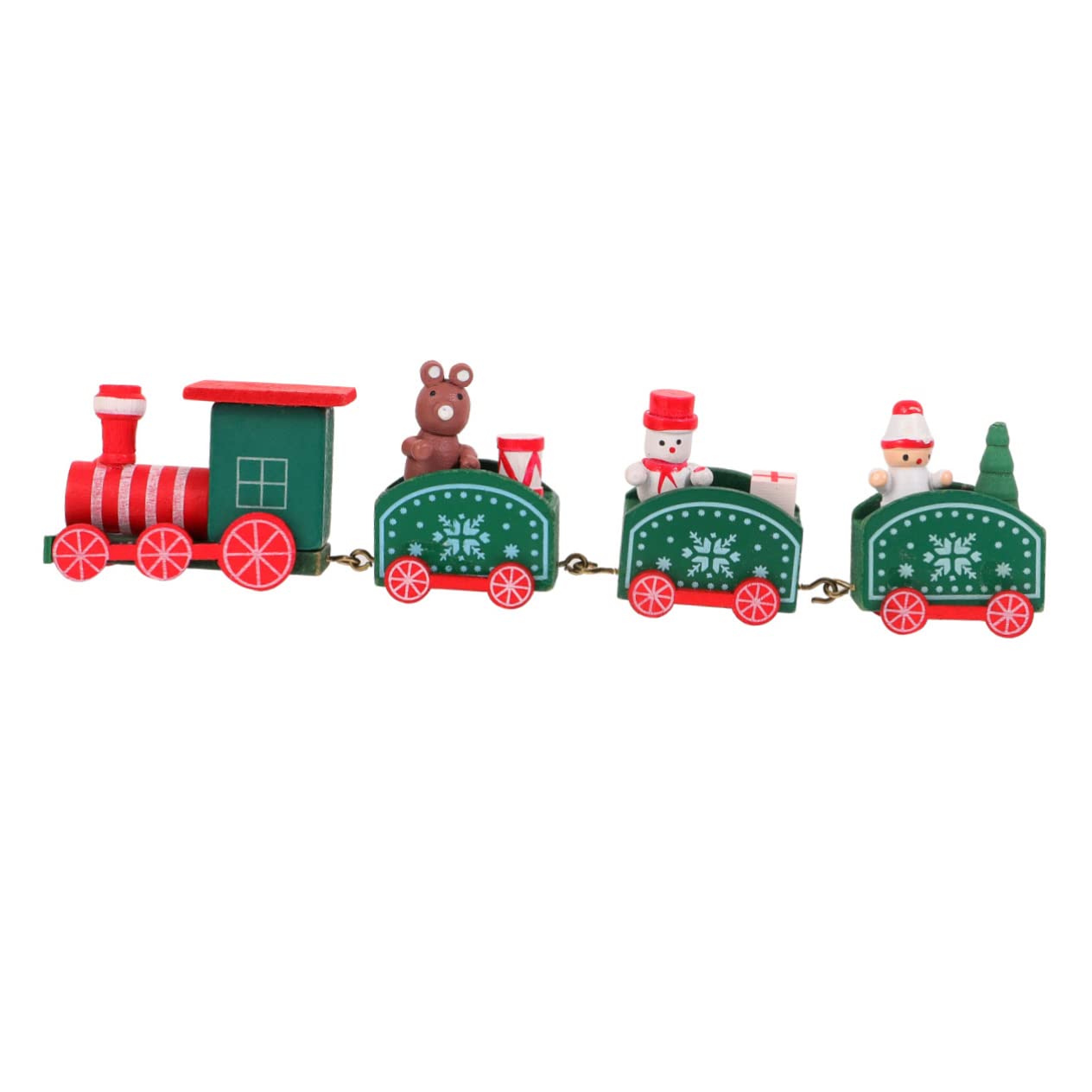 Wooden Christmas Train Toy for Kids - Mini Holiday Decor & Play