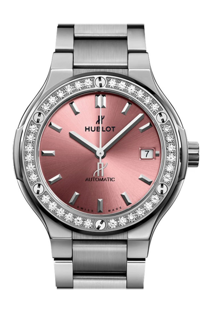 Hublot Classic Fusion Automatic 38mm Ladies Watch 568.NX.891P.NX.1204 - Luxury Swiss Timepiece for Women, Rose Gold & Titanium, Sapphire Crystal - Perfect for Business, Gala & Special Occasions