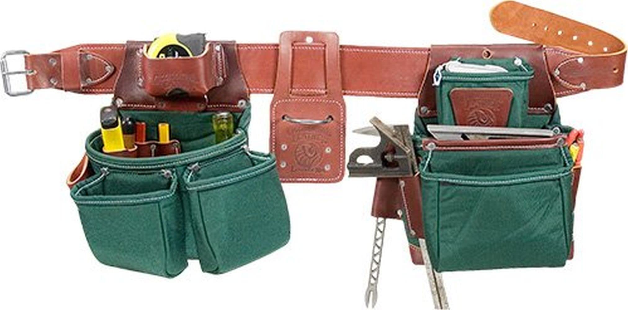 Occidental Leather 8080DBLH XL OxyLights Framer Tool Belt Set with Double Outer Bags - Left Handed for Professional Carpenters & Construction Workers - Perfect for Framing, Roofing & General Carpentry Projects