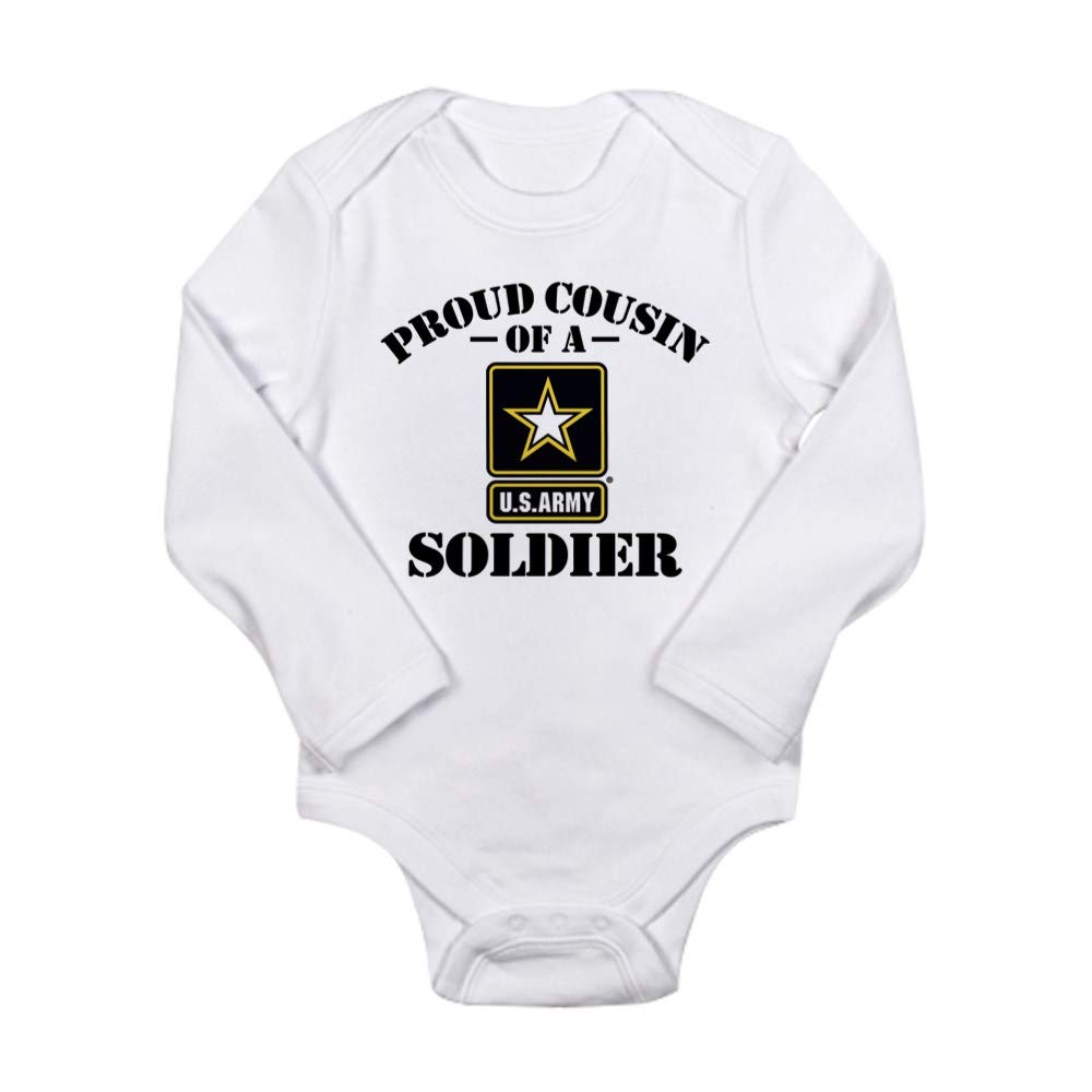 Proud Army Cousin Baby Bodysuit - Cute Military Family Onesie for Infants & Toddlers - Perfect for Army-Themed Parties, Family Reunions & Patriotic Events