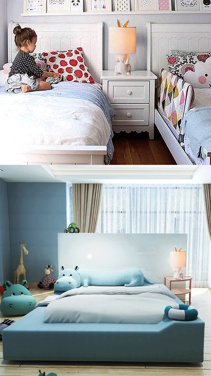 Modern Rabbit Table Lamp - Minimalist Design Desk & Night Light for Bedroom, Study, Office, Kids Room | Perfect for Cozy Reading, Nighttime Comfort & Stylish Home Decor