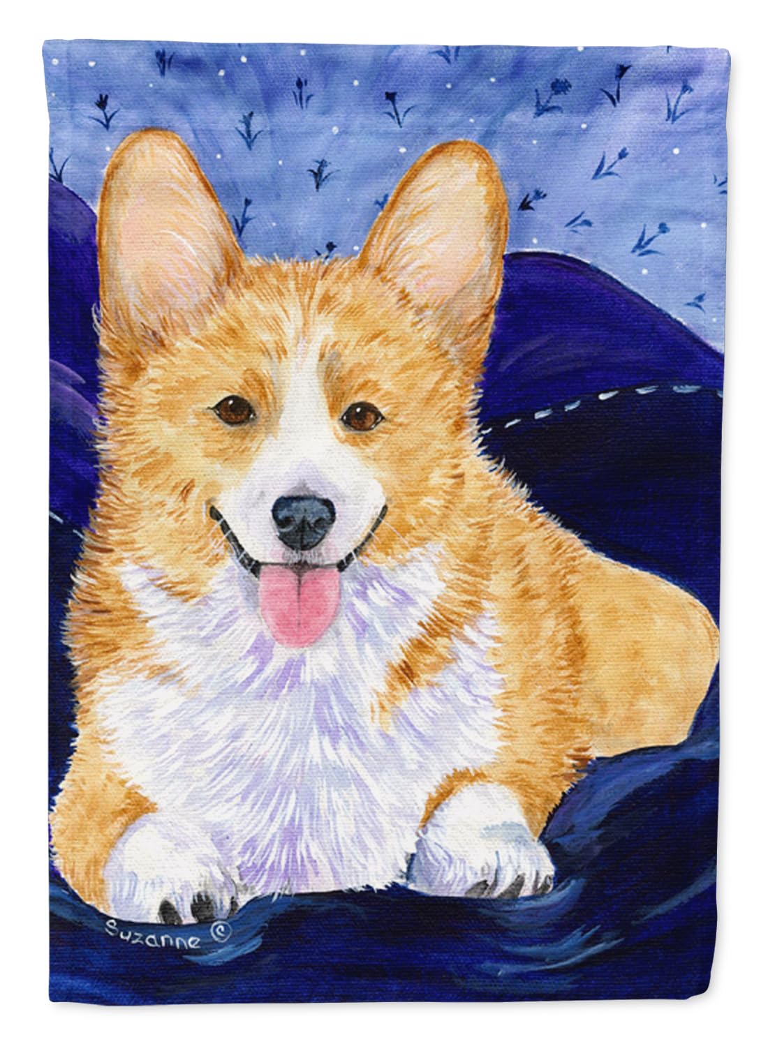 Caroline's Treasures SS8414GF Corgi Garden Flag - Colorful Outdoor Decorative Yard Banner for Mailbox, Patio, Flower Beds & Lawn Decor - Perfect for Seasonal Celebrations & Home Garden Decorations