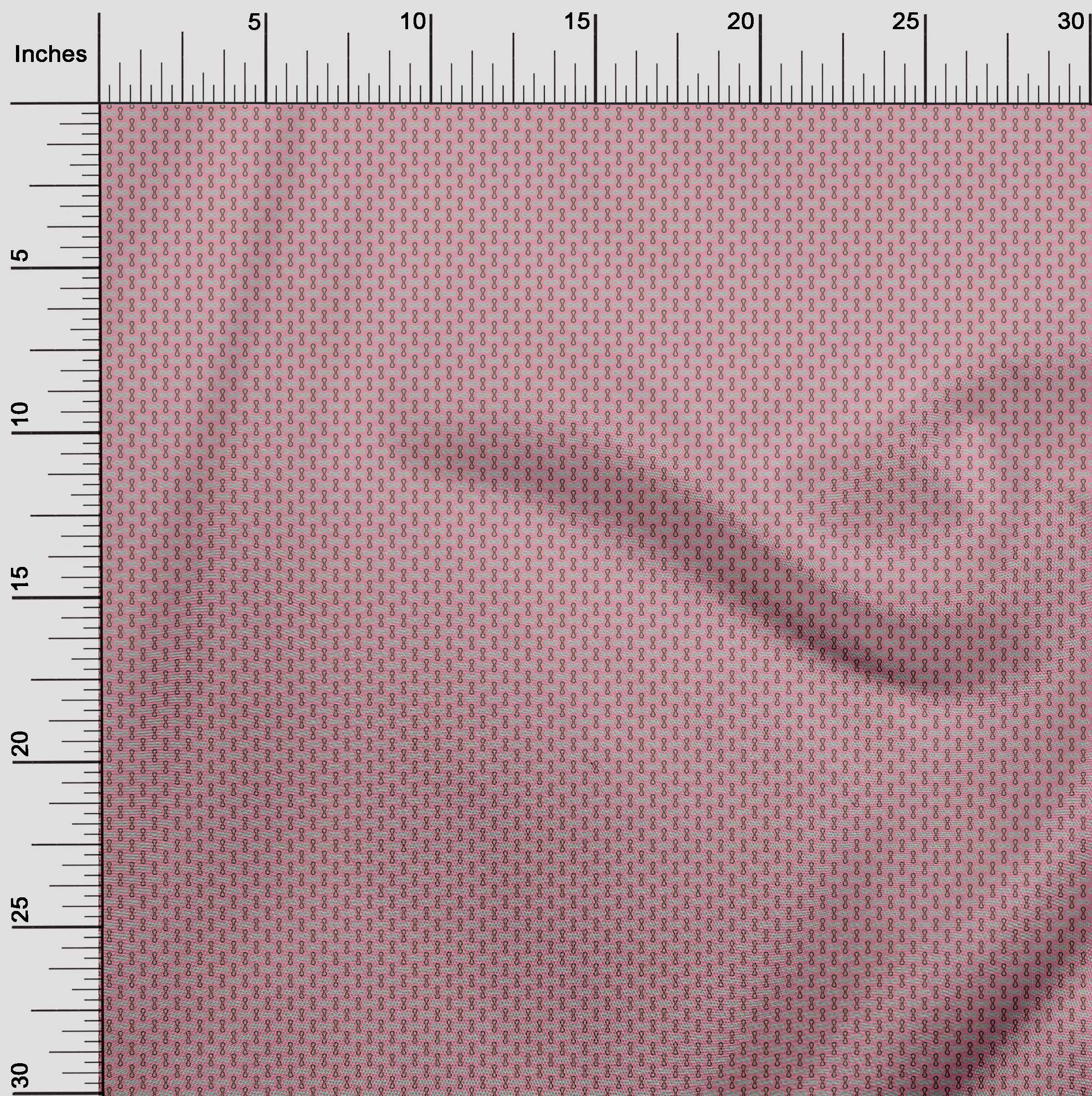 oneOone Cotton Poplin Pink Geometric Print Fabric by The Yard - 42 Inch Wide Soft Dress Material for DIY Clothing, Quilting & Home Decor Projects