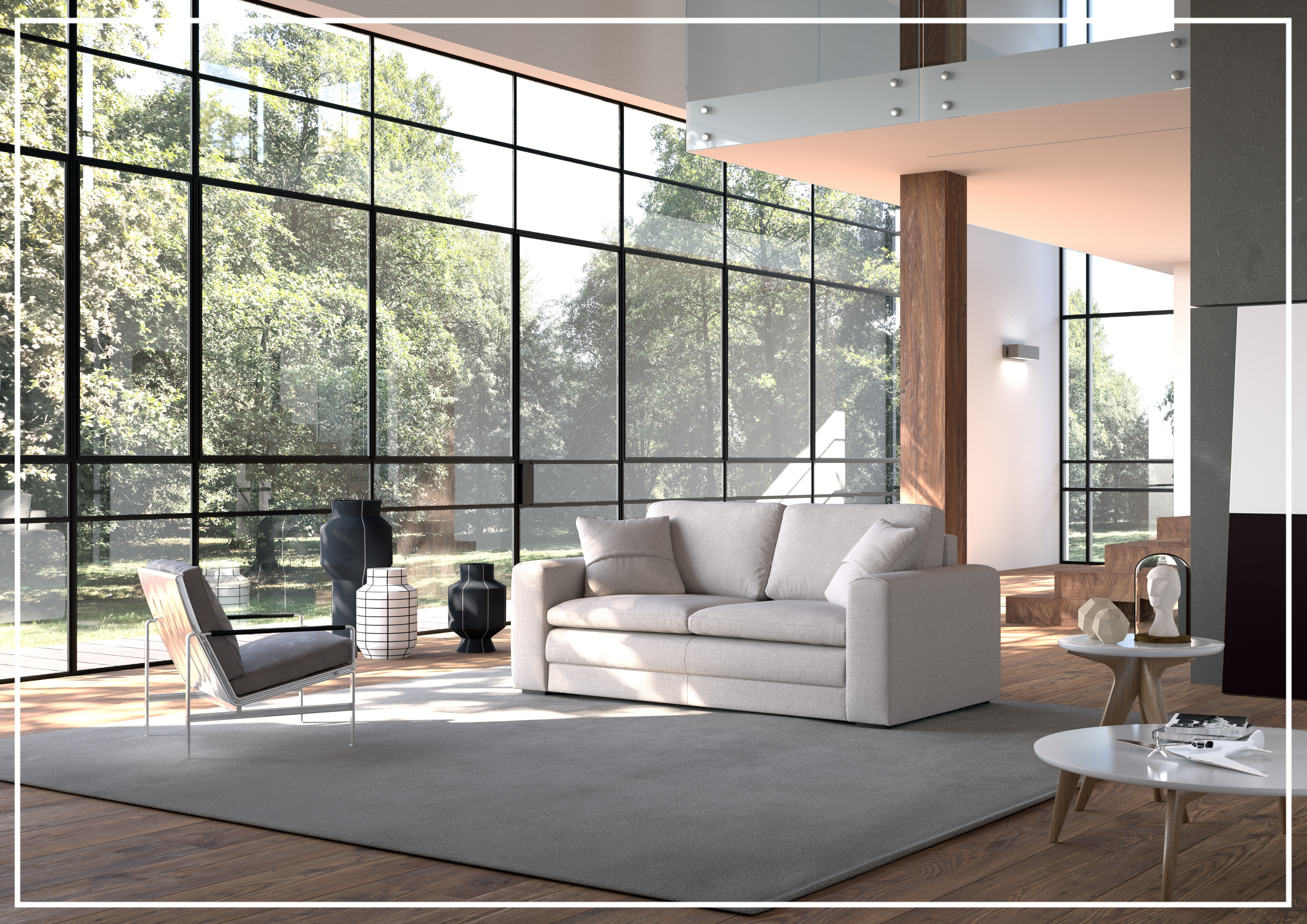 Luonto Cove Sleeper Sofa with Pillow Top Plush Seating & One-Touch Hybrid Deluxe Mechanism - Convertible Bed for Small Spaces, Guest Room & Apartment Living