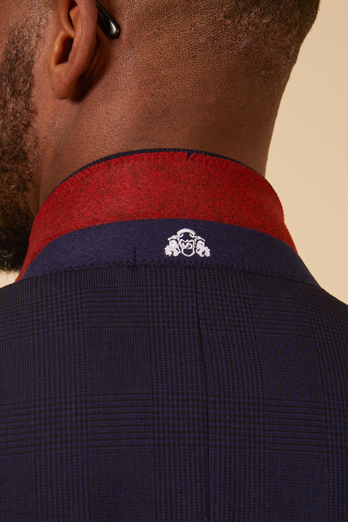 BROMLEY Navy Check Two Piece Suit - Cardiff City F.C. Inspired Outfit Worn by Will Fish | Premium Men's Formal Wear for Weddings, Business Meetings & Special Events
