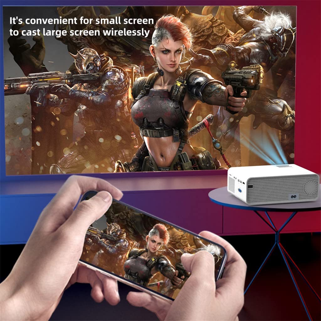 QUYNAGER E460 Mini LED Projector - Portable HD Movie Projector for iPhone, Android, USB, Laptop - Home Theater, Outdoor Movie Nights, Gaming, Presentations (Black)