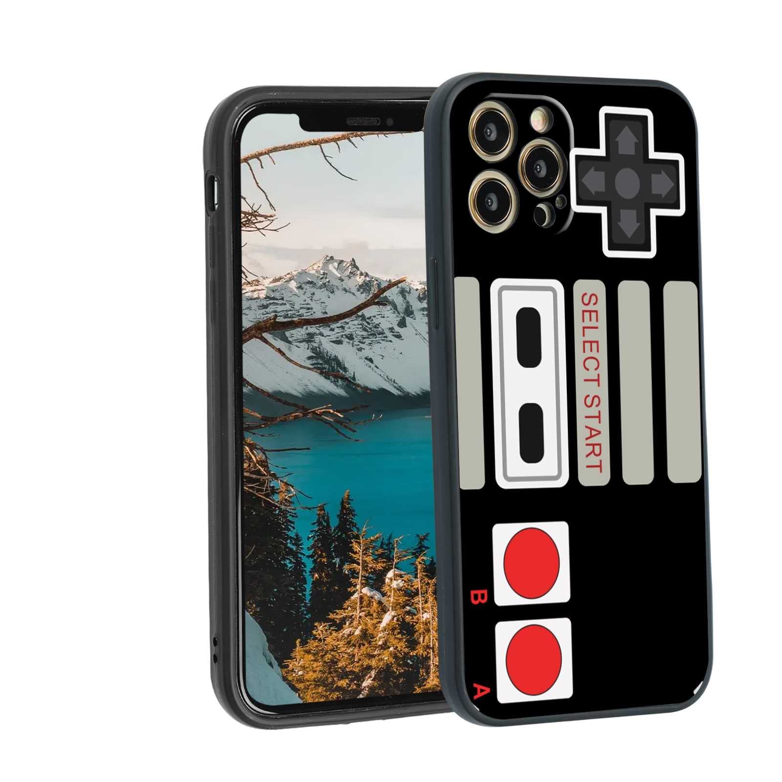 Retro Gameboy Case Compatible with iPhone 12 Pro (6.1-inch) - Wireless Charging Soft Silicone Protective Cover with Arcade Video Design for Men & Boys - Perfect for Gaming, Travel and Daily Use