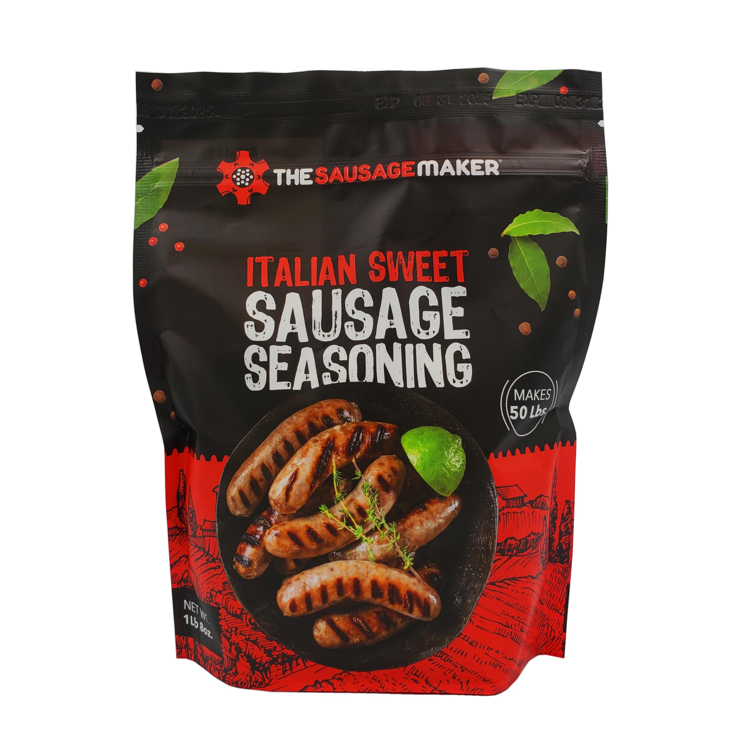 The Sausage Maker - Premium Sweet Italian Sausage Seasoning Mix, 1 lb. 8 oz (24 oz) - Perfect for Homemade Sausages, Meatballs, Pasta & Pizza Toppings