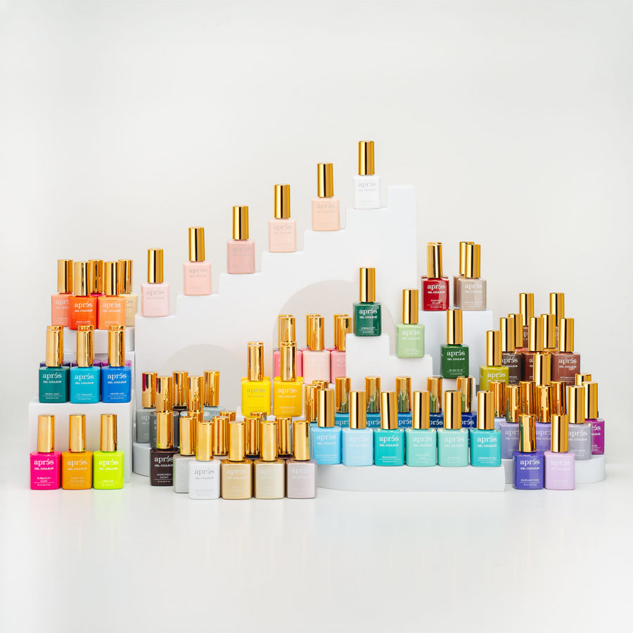 Apres 100 Gel Nail Polish Colors Bundle - Professional Salon Quality Gel Nail Polish Set for Manicure & Pedicure | Perfect for Nail Art, Home Salon, DIY Nail Designs & Gift Giving