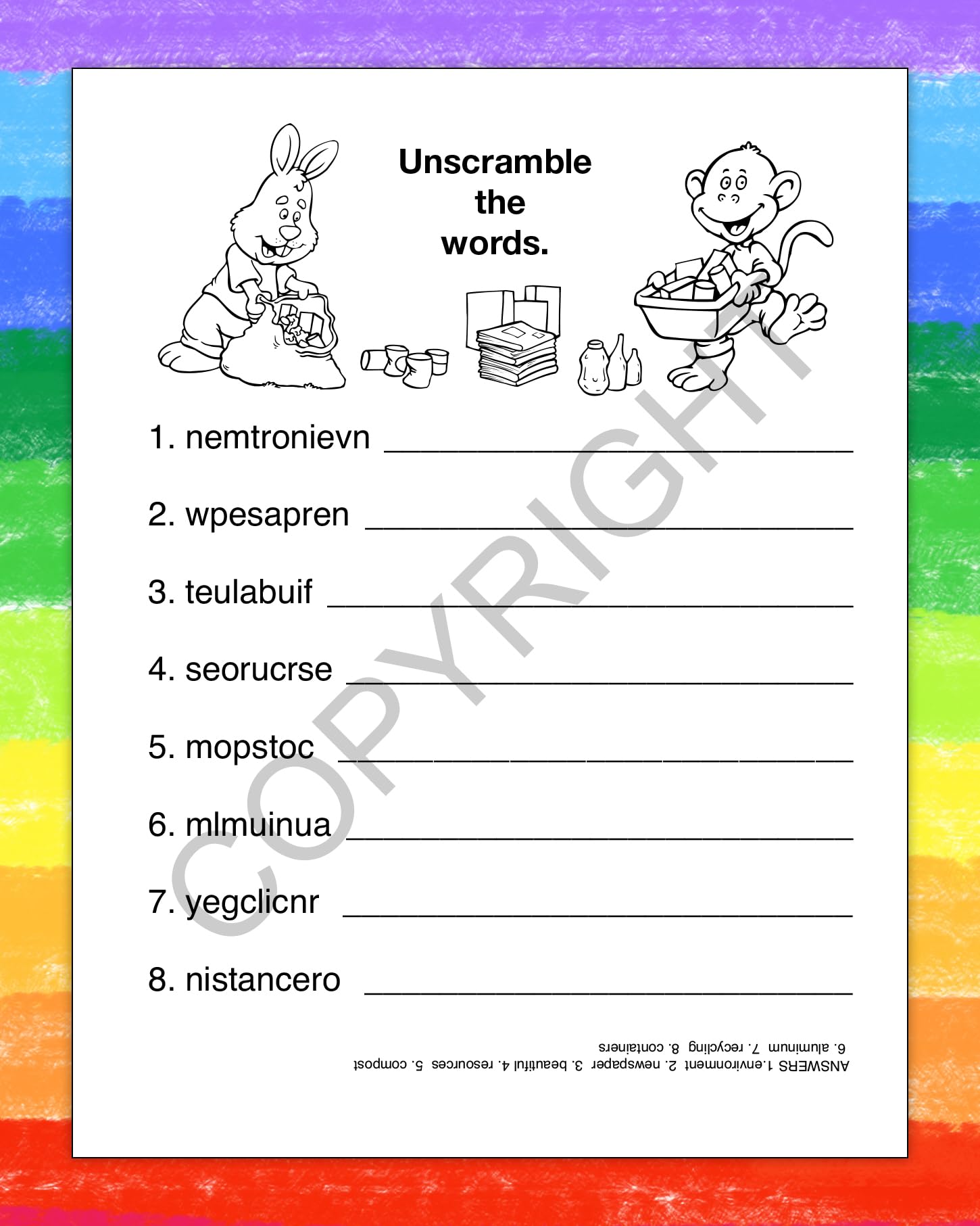 ZOCO 250-Pack Custom Coloring Books for Kids - Bulk Earth Day Supplies, Conservation & Recycling Educational Activities - No Crayons Included | Perfect for Classroom, Party Favors & Environmental Awareness Events