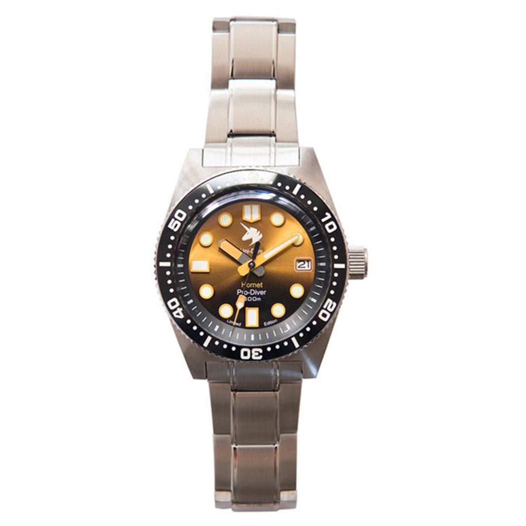 Proxima NH35 Automatic Men's Diver Watch - Luxury Casual 300M Waterproof Sapphire Crystal Rubber Strap Mechanical Wristwatch - Perfect for Diving, Swimming & Everyday Wear - Great Gift for Men (Hornet Model PX1680 62MAS)