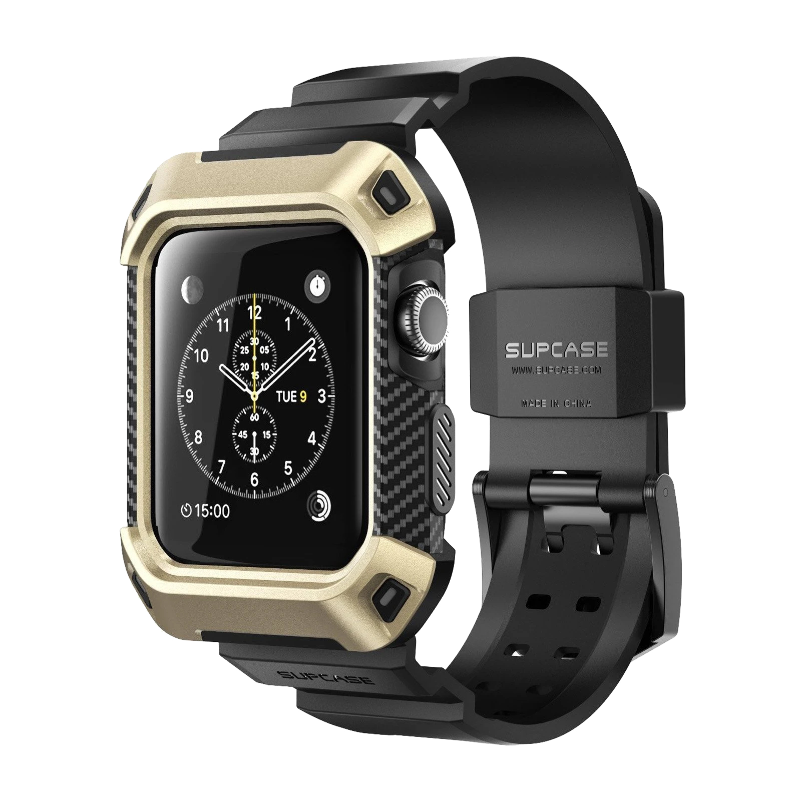 Apple Watch UB Pro Wristband Case (42mm) Gold - Premium Protective Cover for Apple Watch Series 1/2/3/4/5/6/SE - Perfect for Workouts, Running & Everyday Use