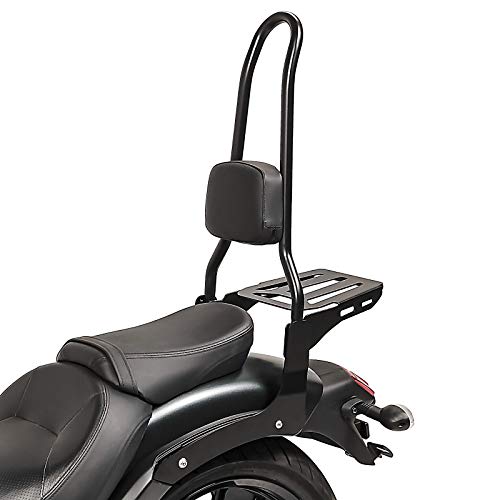 Craftride RH12-4 Sissy Bar Set with Crash Bar for Kawasaki Vulcan S & Vulcan Café 2015-2024 Models | Perfect for Long Rides, Passenger Comfort & Motorcycle Safety Accessories