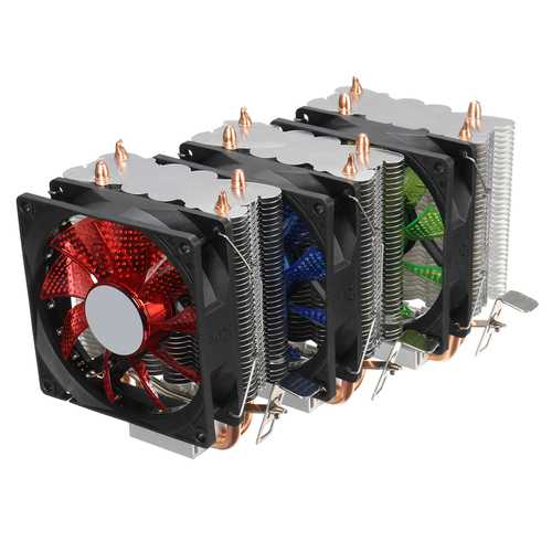 9cm LED 3-Pin CPU Cooling Fan - Quiet Cooler Heat Sink for Intel LGA 1155/1156 & AMD 754/AM2/AM2+/AM3/FM1 Sockets - Perfect for Gaming PC and Desktop Computer Cooling