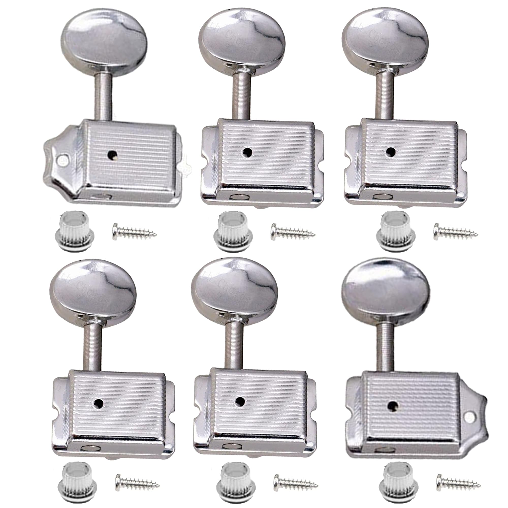 6R Inline Guitar Locking Tuners - Sealed Acoustic/Electric Guitar Replacement Tuning Machines & Pegs for Precise String Tuning | Perfect for Stage Performances, Studio Recording & Guitar Maintenance