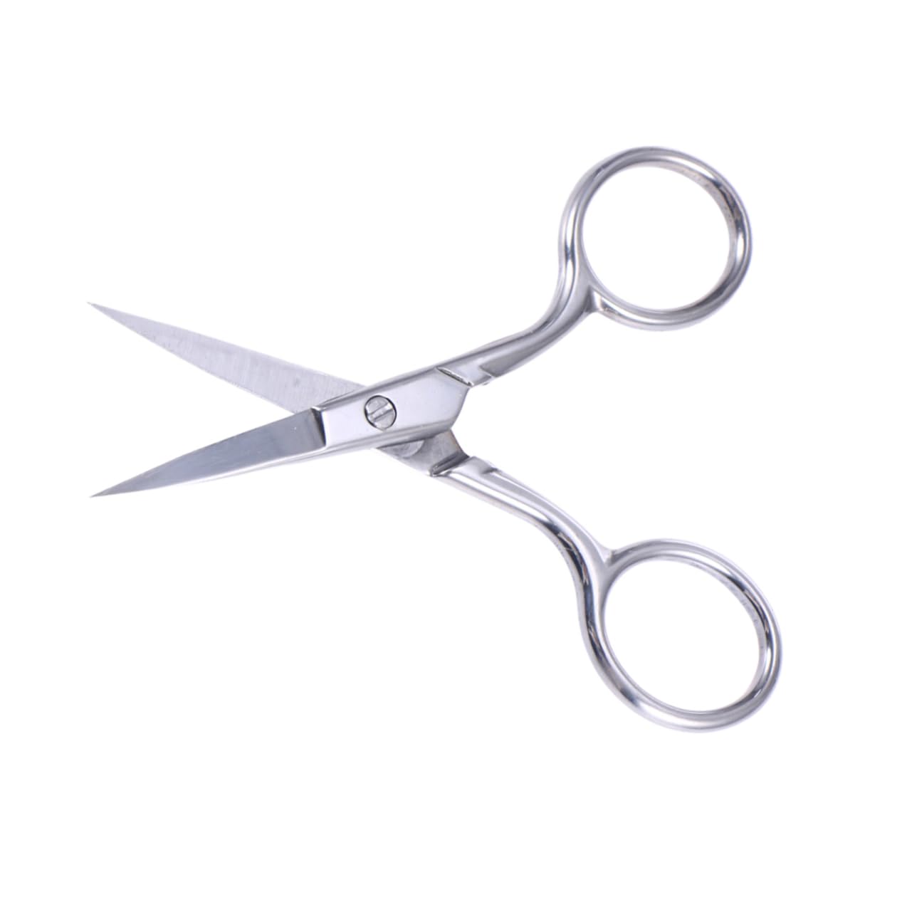 2-Pack Stainless Steel Facial Hair Scissors - Precision Eyebrow & Nose Hair Trimming Scissors with Sharp Pointed Tips for Grooming, Salon & Personal Care Use at Home or Travel