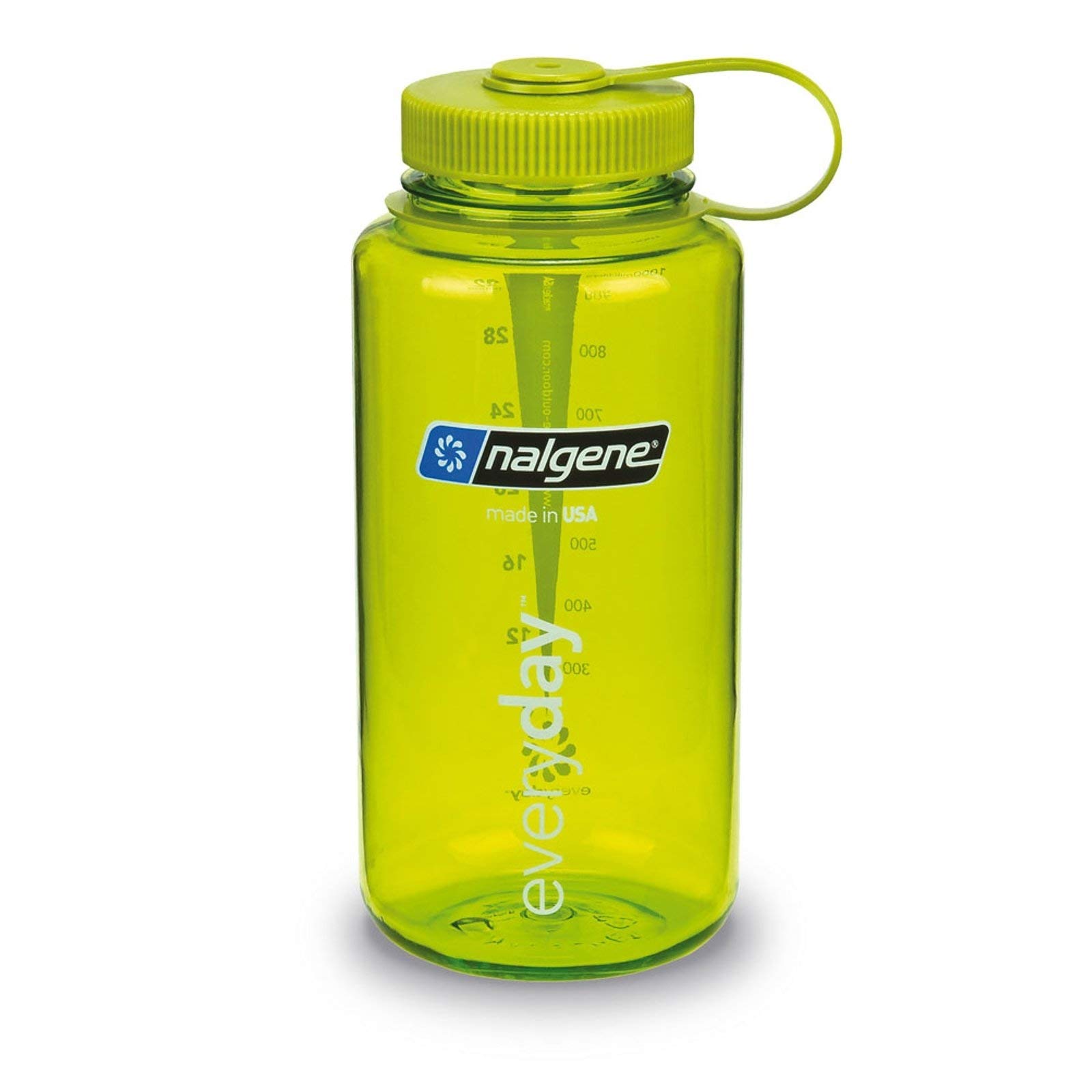 Nalgene Tritan Wide Mouth BPA-Free Water Bottle 32 oz (1L) - Durable & Leak Proof for Hiking, Gym & Outdoor Activities - Eco-Friendly Green Water Bottle for Sports & Travel
