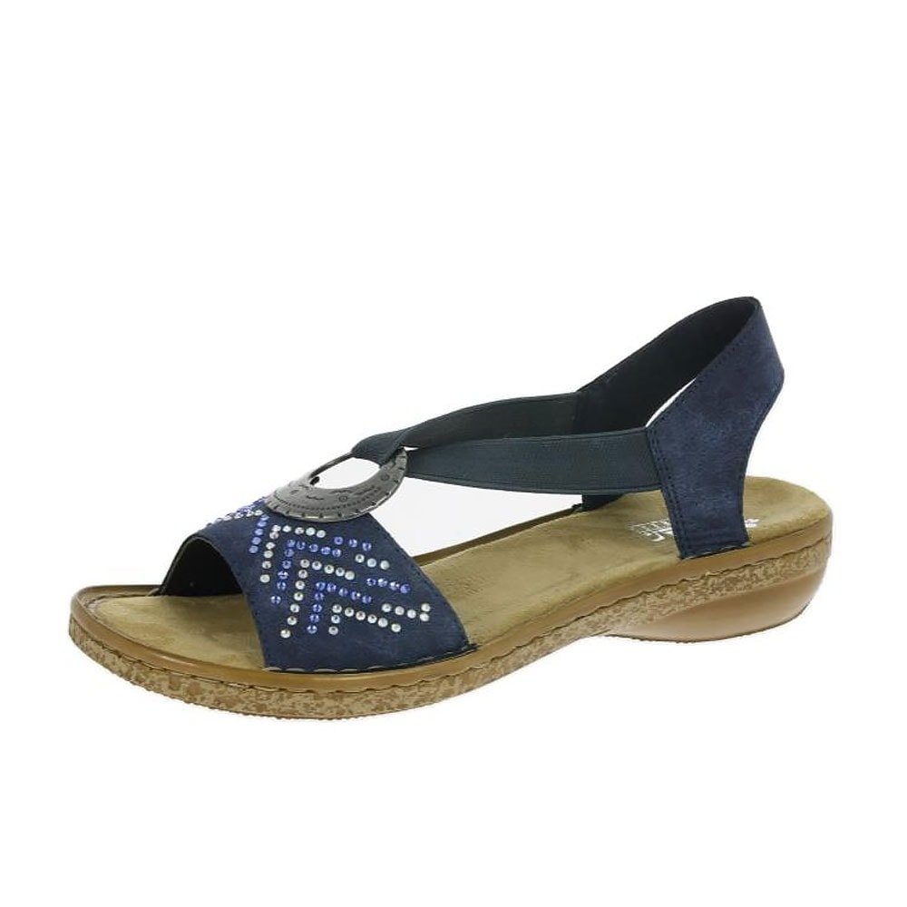 Rieker Women's Chevron Casual Sandals - Comfortable Summer Walking Shoes for Beach, Travel & Everyday Wear