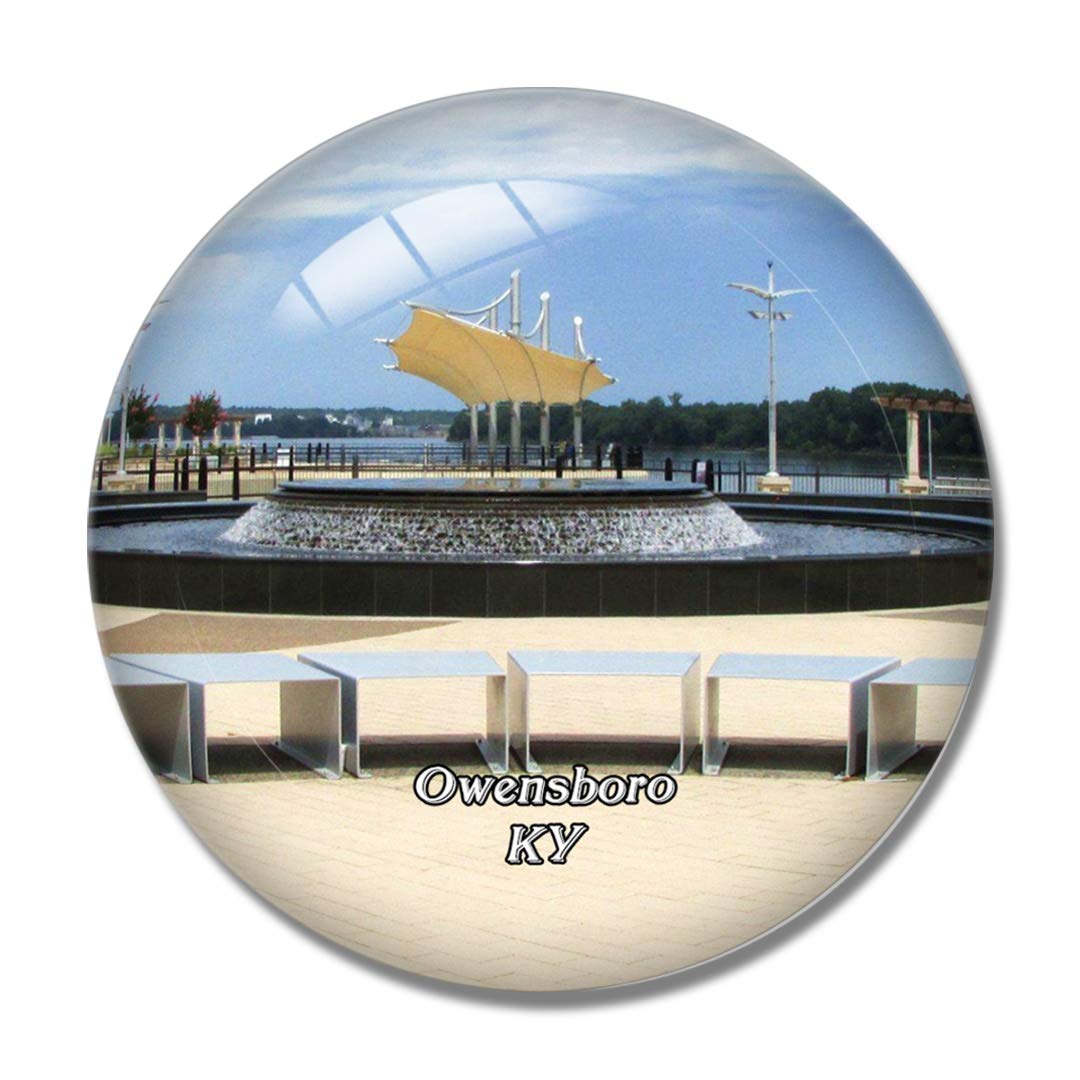 Owensboro Smothers Park Kentucky USA 3D Fridge Magnet - Souvenir Crystal Glass Whiteboard Refrigerator Magnet for Home, Office & Travel Decor | Perfect Gift for Collectors