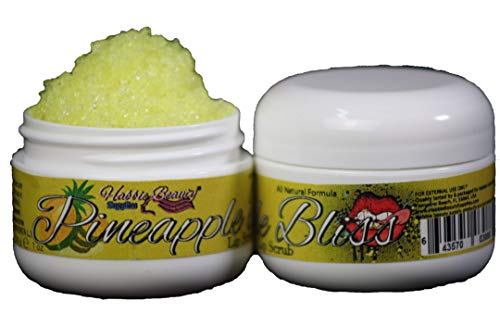 Habbie Beauty Supplies Vegan Lip Scrub - Pineapple Bliss Flavor | Exfoliating & Moisturizing Lip Care | Perfect for Dry, Chapped Lips | Use Before Lipstick for Smooth Application