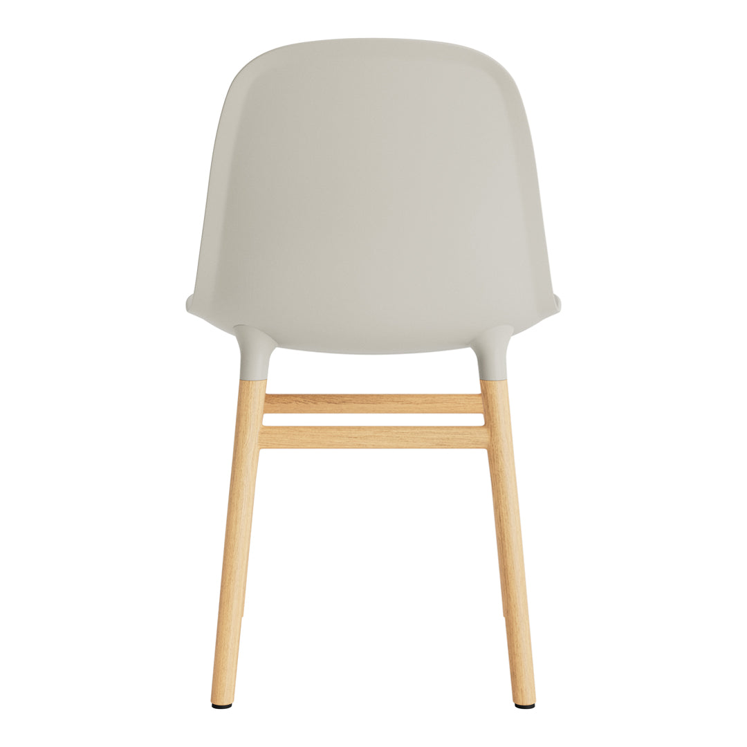 Modern Form Chair with Sturdy Wooden Legs - Perfect for Dining Room, Office, or Living Room Decor