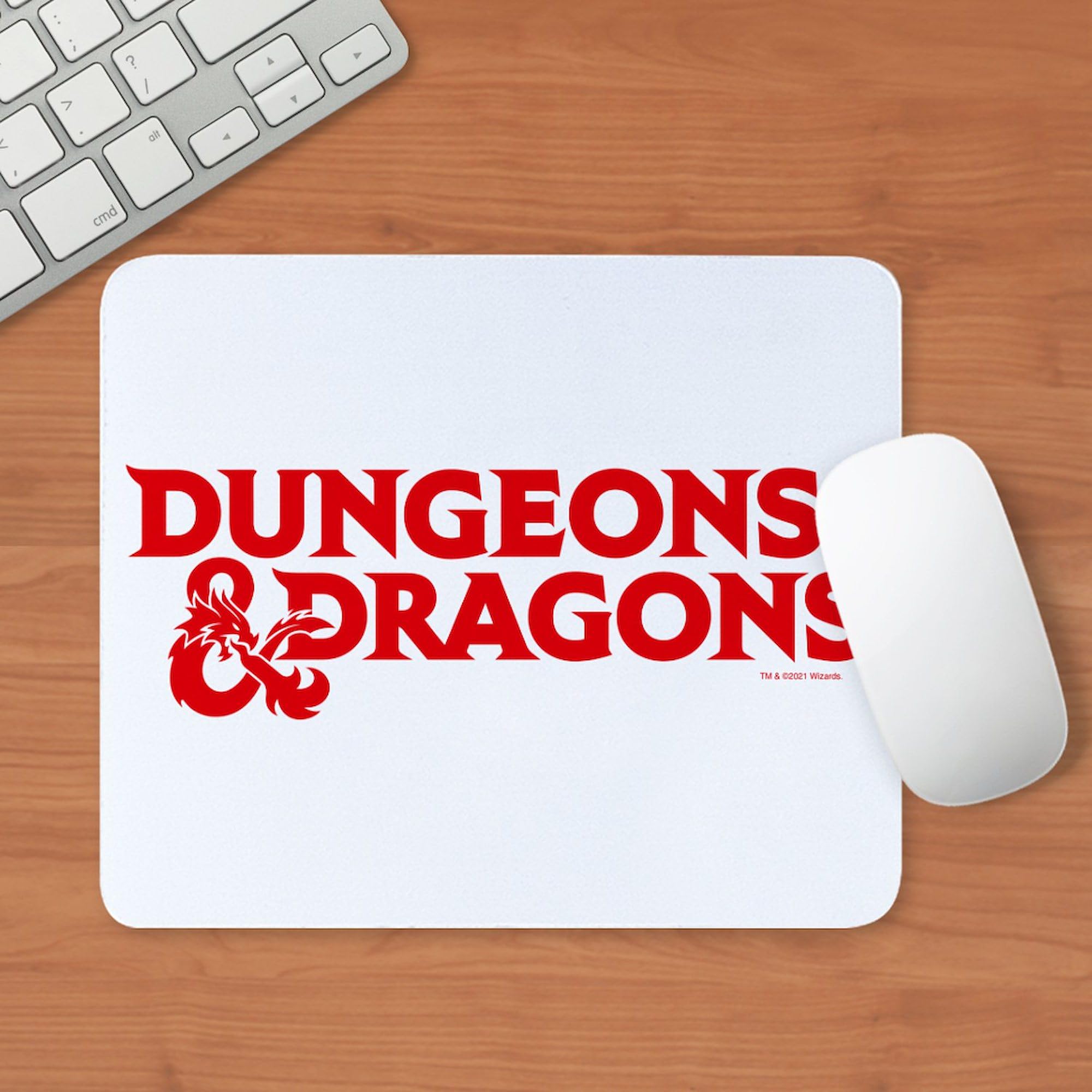 Dungeons and Dragons Red Logo Non-Slip Rubber Gaming Mouse Pad - Perfect for D&D Tabletop RPG, PC Gaming & Office Work (12x10 Inches)