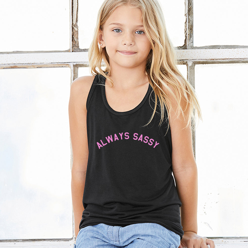 Always Sassy Kids Flowy Racer Vest - Breathable Athletic Top for Girls - Perfect for Running, Sports & Outdoor Play