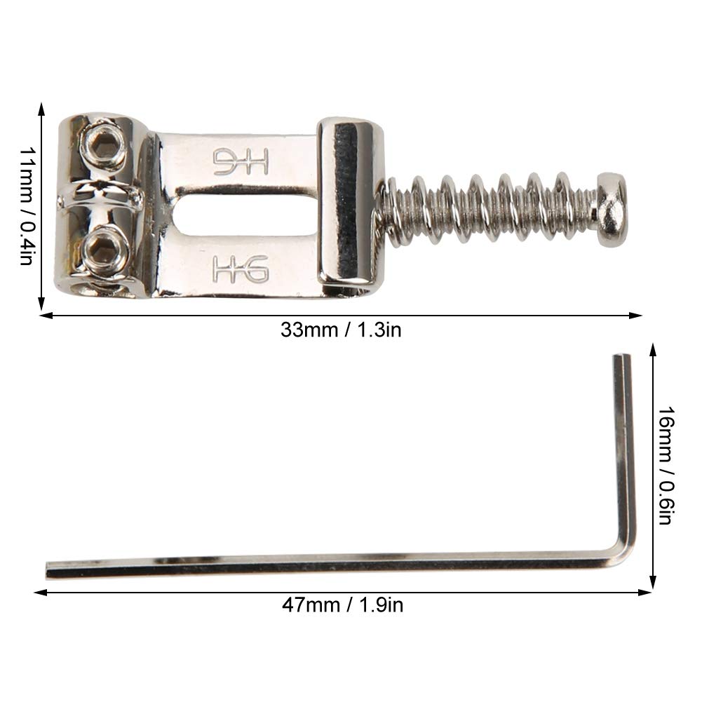 6-Piece Copper Zinc Alloy Electric Guitar Bridge Saddles with Wrench - Replacement Parts for Fender Stratocaster, Telecaster & More - Perfect for Guitar Repair & Setup