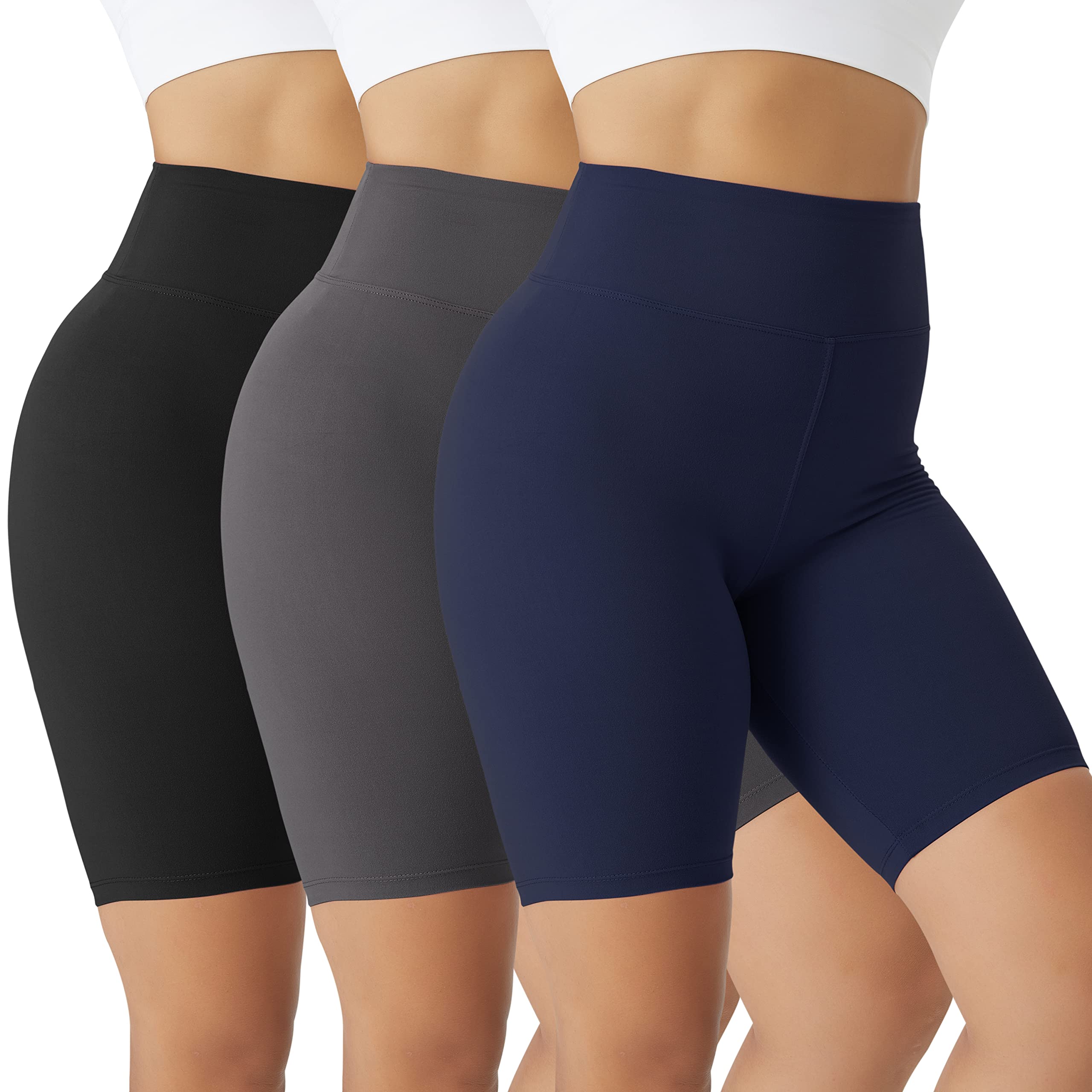 VALANDY Women's High Waisted Biker Shorts - 8