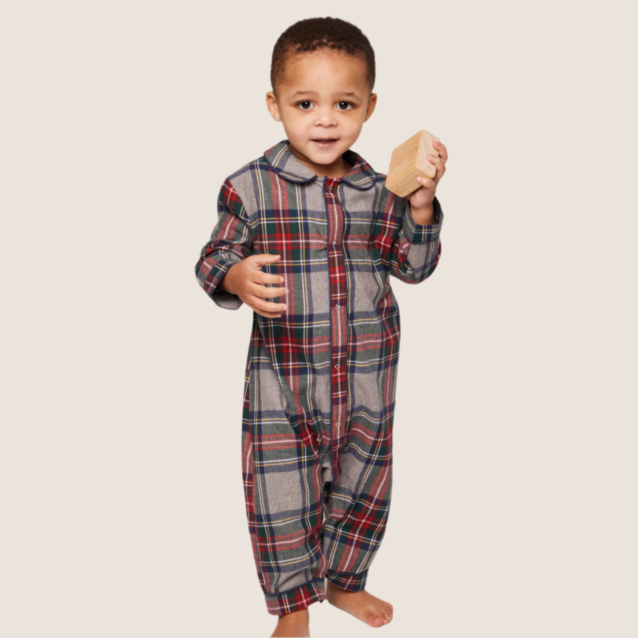 Baby's Soft Brushed Cotton Cambridge Romper - Westminster Tartan Plaid Design | Comfortable & Stylish Outfit for Infants, Newborns, and Toddlers | Perfect for Family Photos, Holidays, and Special Occasions