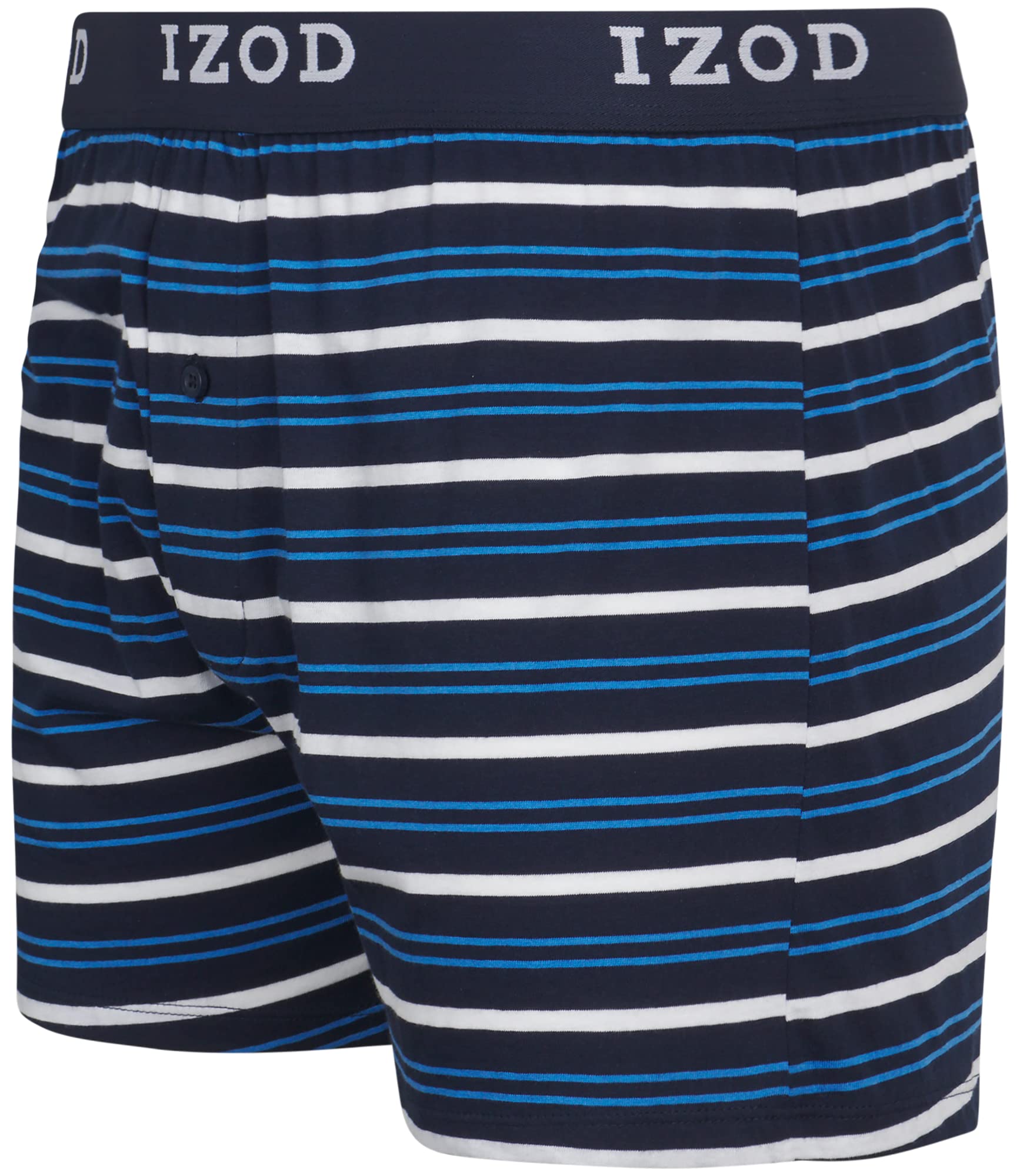 IZOD Men's Boxer Shorts 8-Pack - Classic Knit Cotton Underwear with Functional Fly - Breathable & Comfortable Boxer Briefs for Men (Size M-2XL) - Perfect for Everyday Wear, Workout & Travel