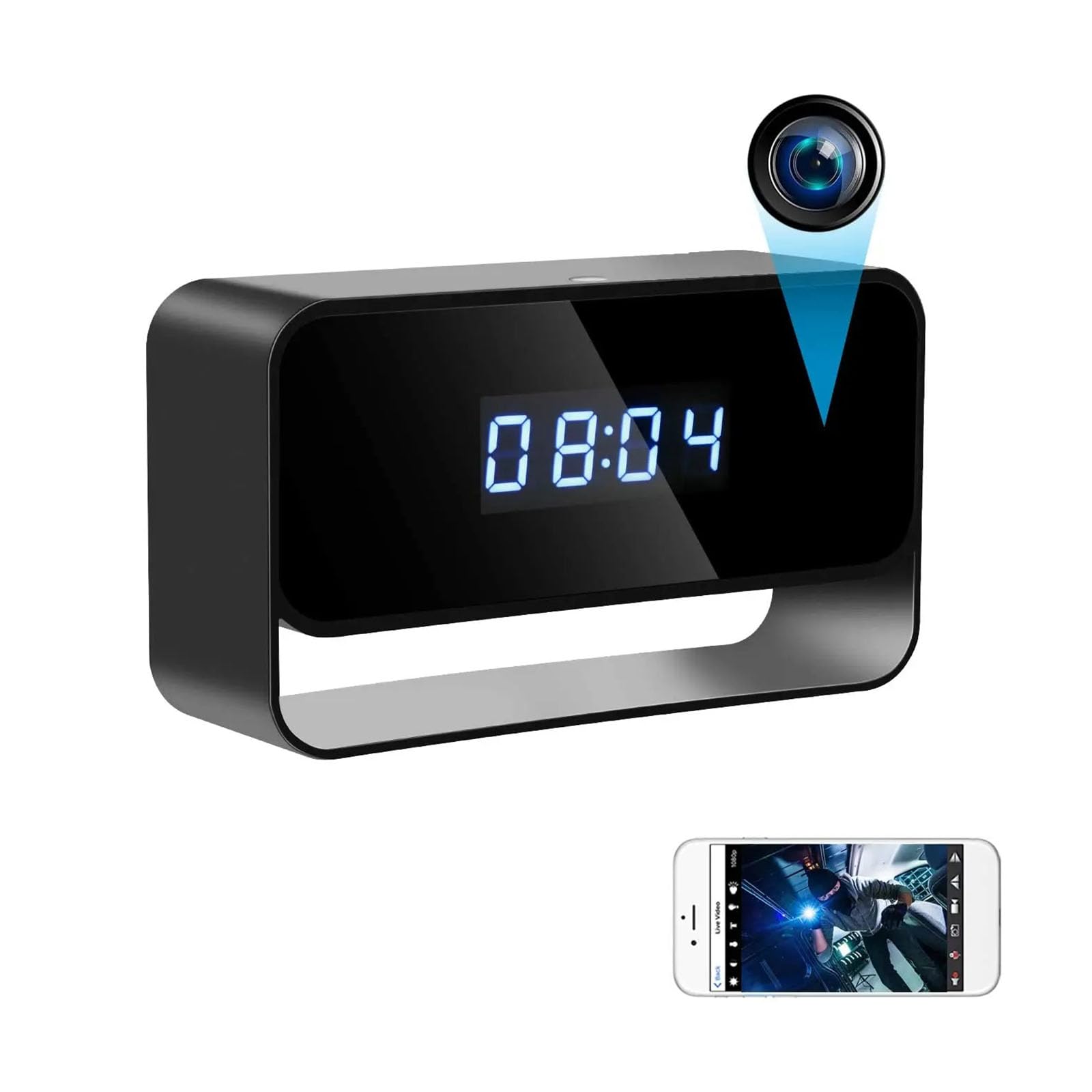FKINGLRK 1080P HD Security Camera with Night Vision, WiFi Remote Monitoring, Motion Detection & Auto Recording - Mini Indoor Home Surveillance Camera for Baby/Pet Monitoring & Home Security