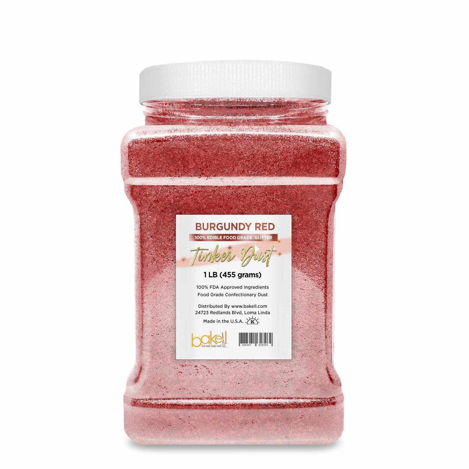 Burgundy Red Edible Glitter for Baking & Cake Decorating | Tinker Dust® | Perfect for Cupcakes, Cookies & DIY Crafts