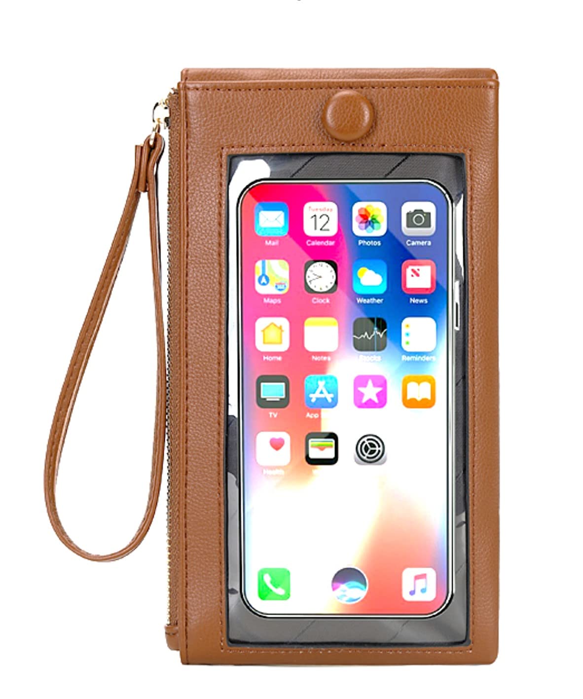 Premium Leather Touch Screen Phone Clutch Bag with Wrist Strap - Stylish Wallet Handbag for Women & Girls | Perfect for Parties, Shopping & Everyday Use