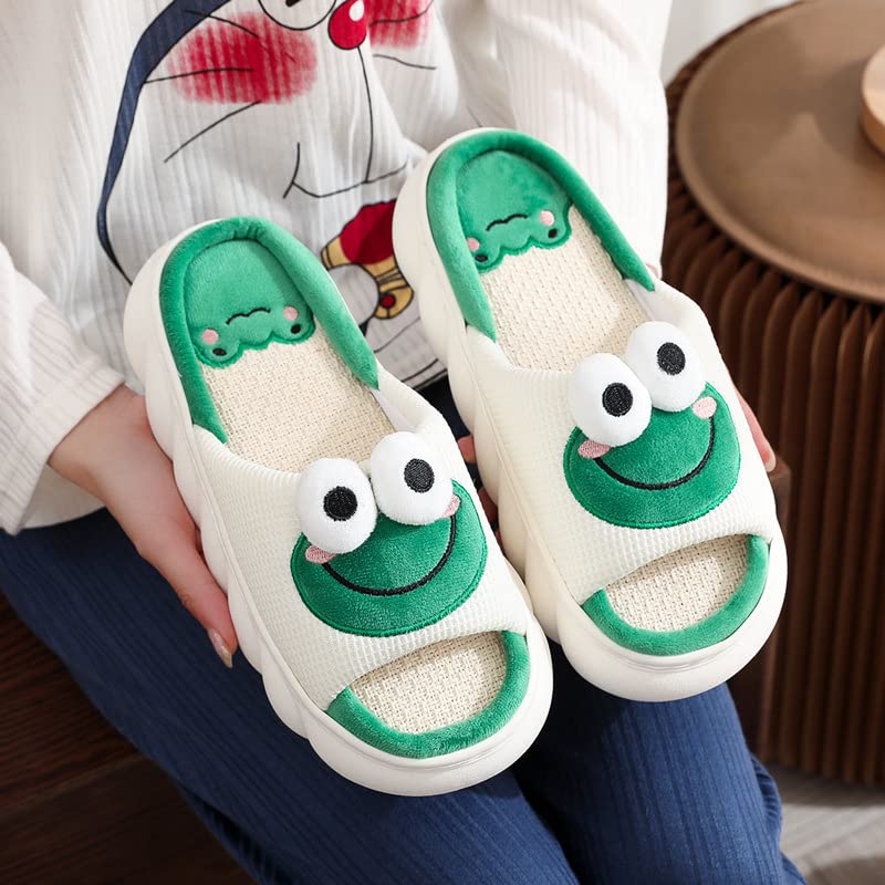 Yoroka Cartoon Slippers for Women - Cute Animal Shape, Thick Sole Soft Indoor Outdoor House Shoes | Perfect for Home, Lounge, and Backyard Comfort