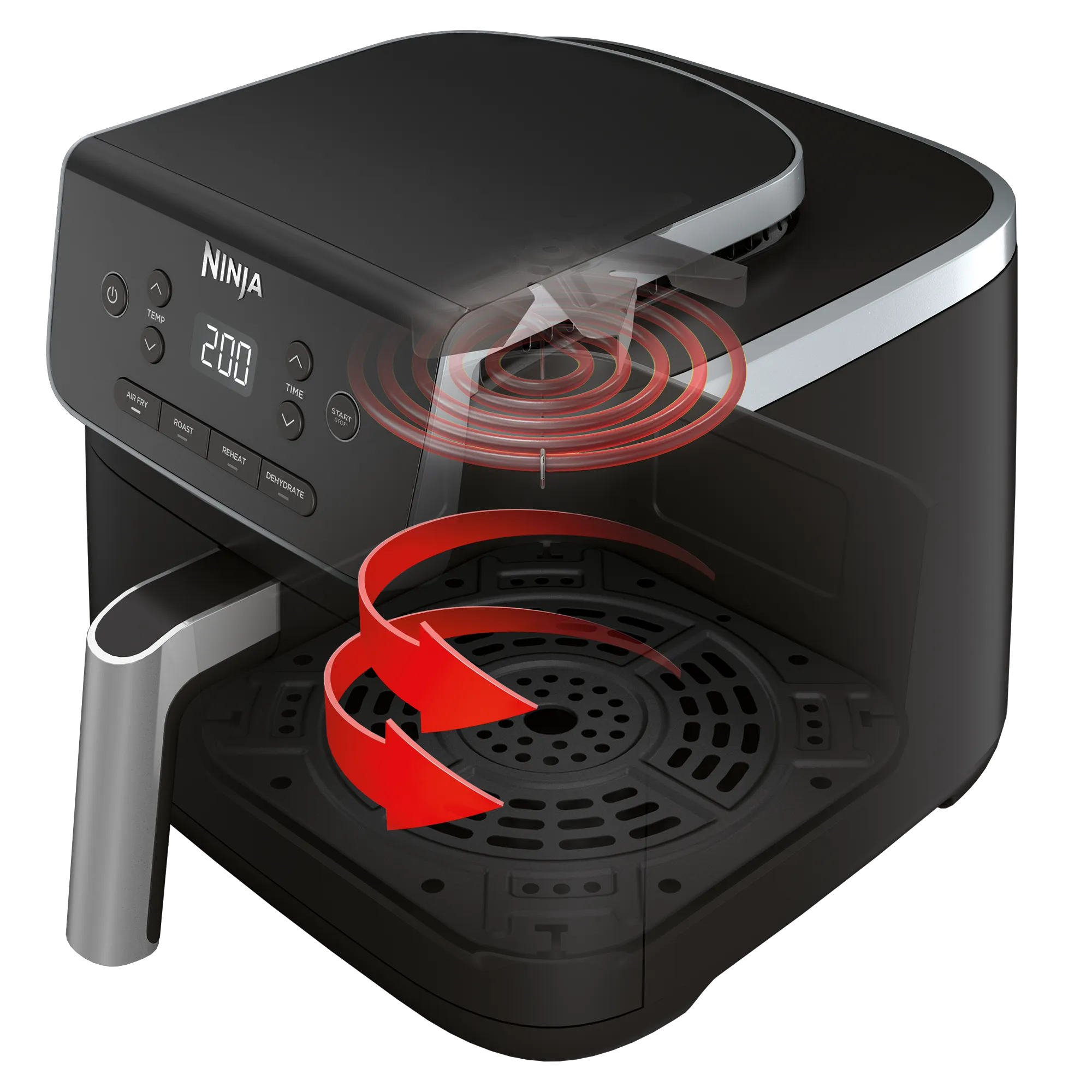 Ninja Air Fryer 4.7L Pro - Large Capacity Digital Air Fryer for Healthy Cooking | Perfect for Frying, Baking, Roasting & Reheating | Ideal for Family Meals & Quick Snacks