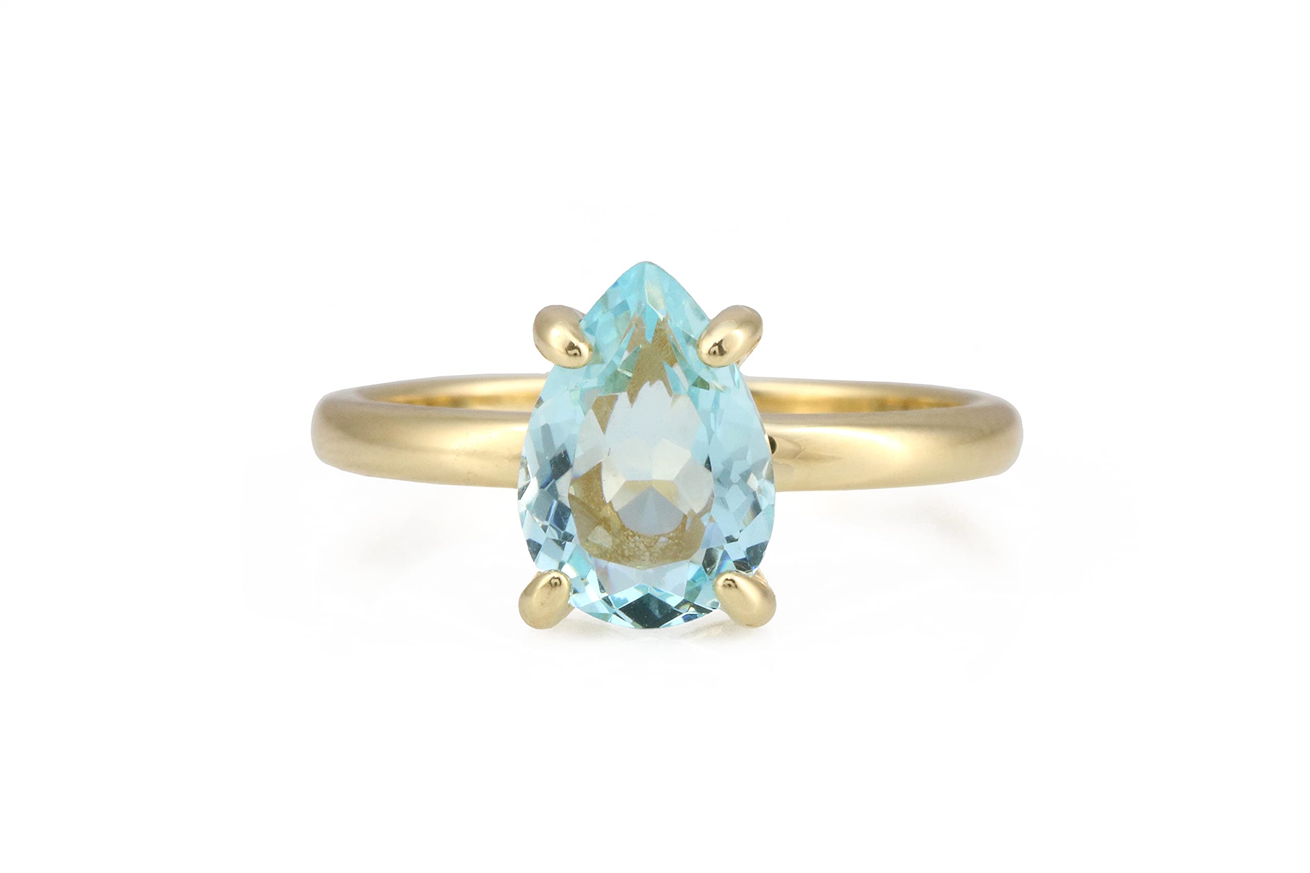 14K Gold Topaz Ring - November Birthstone Jewelry for Women | Gift & Everyday Wear