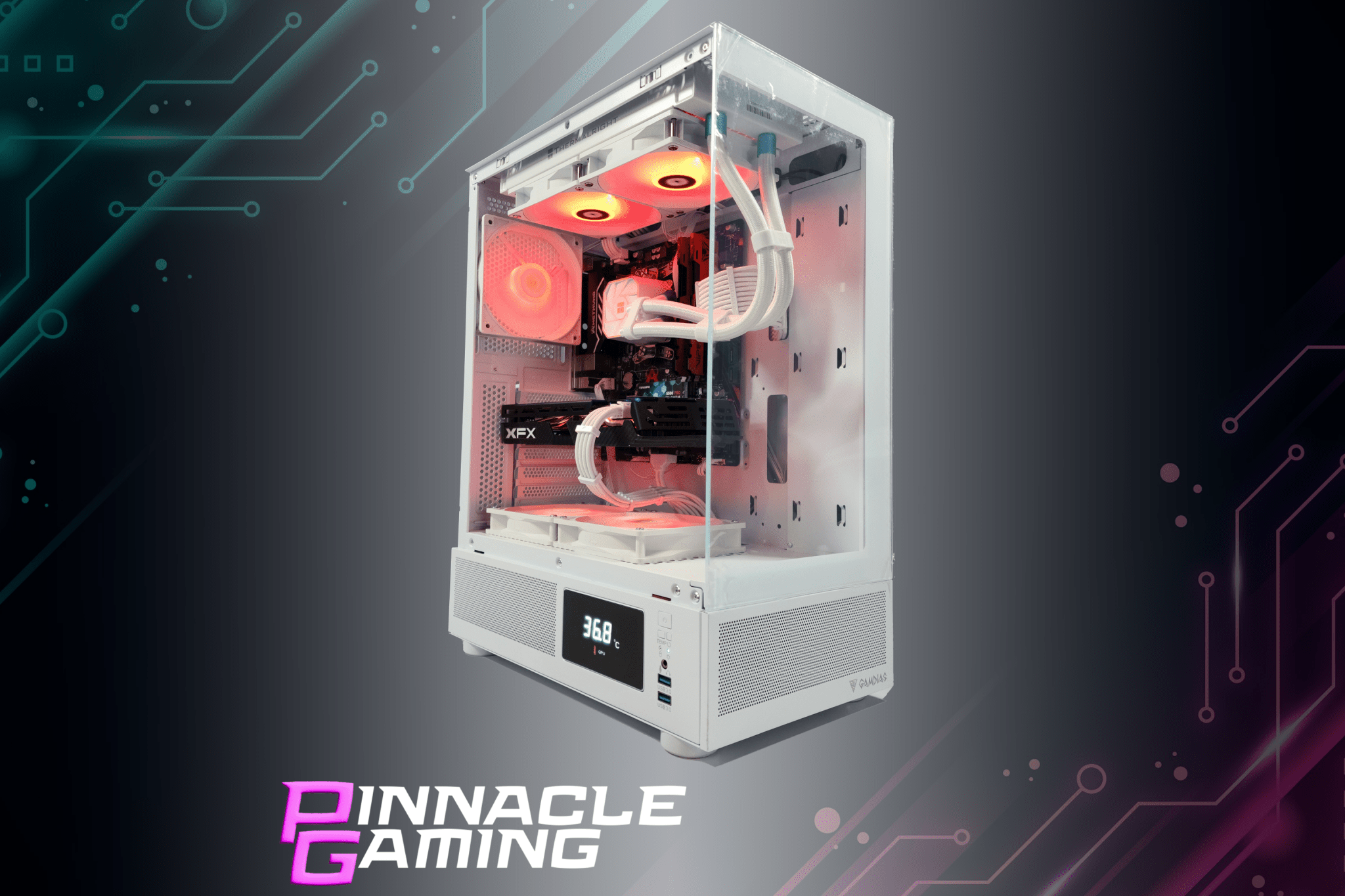 Custom Gaming PC - AMD Ryzen 5 Processor, RX 580 8GB GPU, 2TB SSD, 32GB DDR4 RAM, White Water-Cooled Desktop Computer - Perfect for 4K Gaming, Streaming & VR Experiences